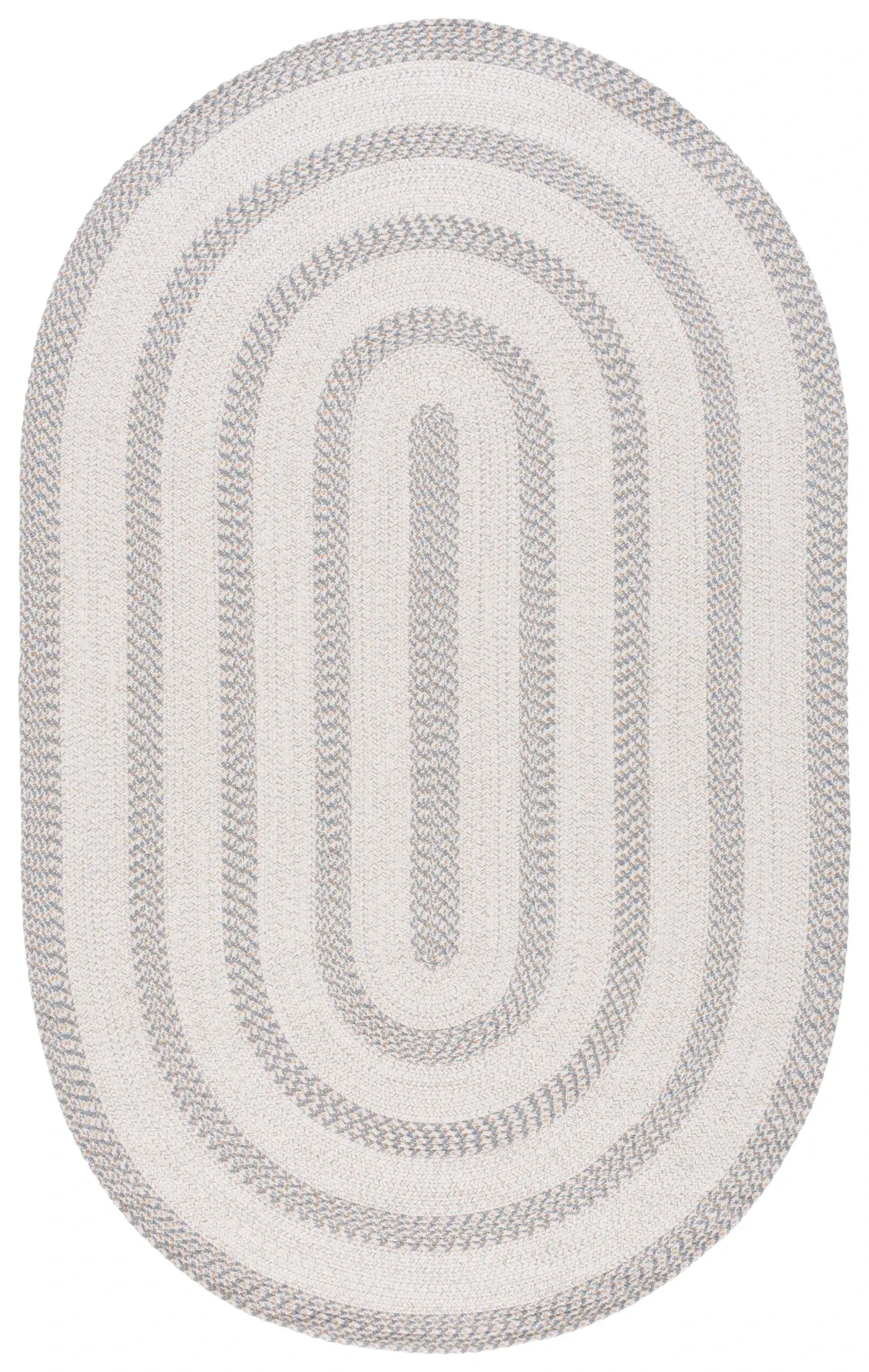 Braided Concentric Band Hand-Woven Rug
