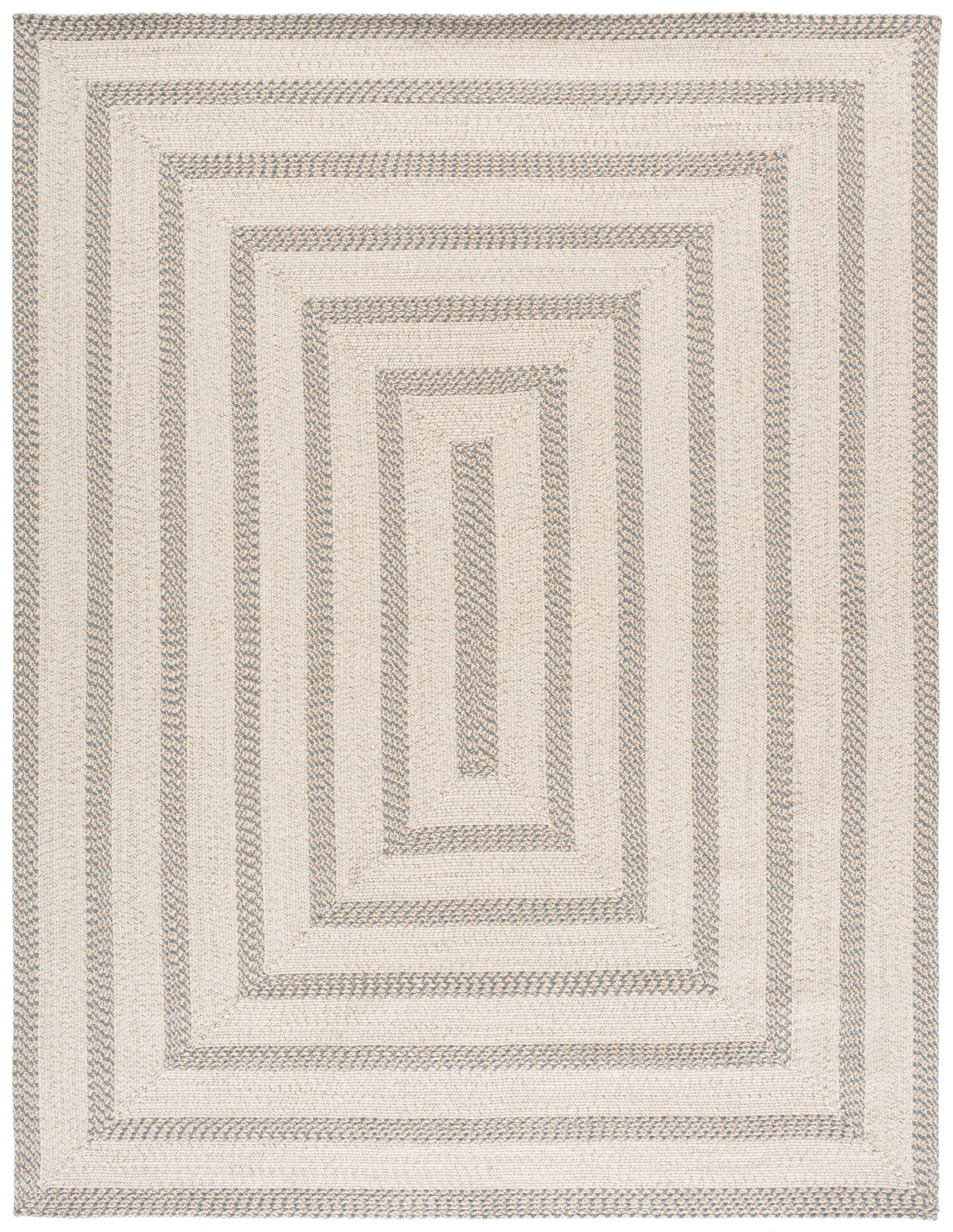 Braided Concentric Band Hand-Woven Rug