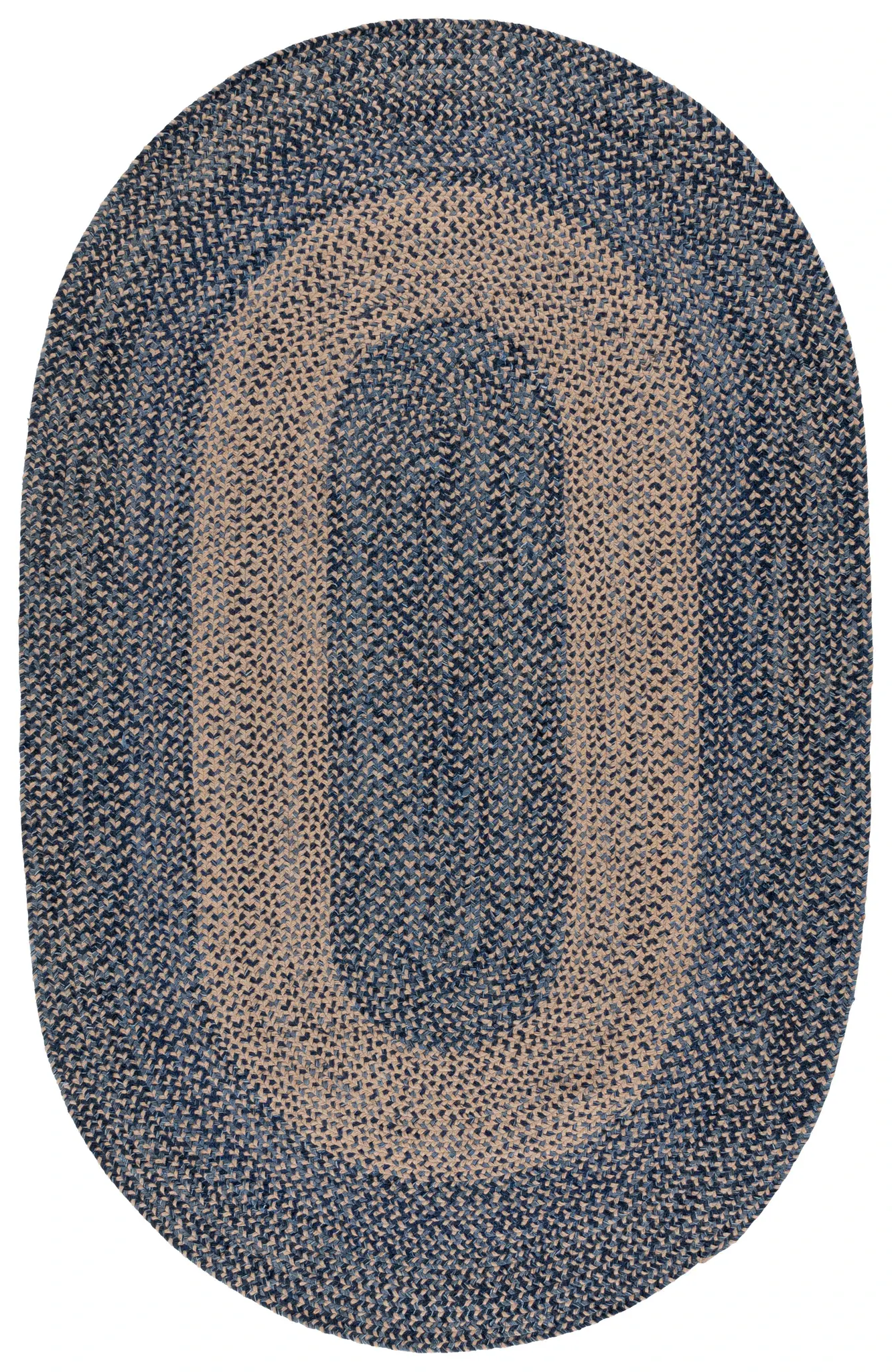 Braided Concentric Circle Hand-Woven Rug