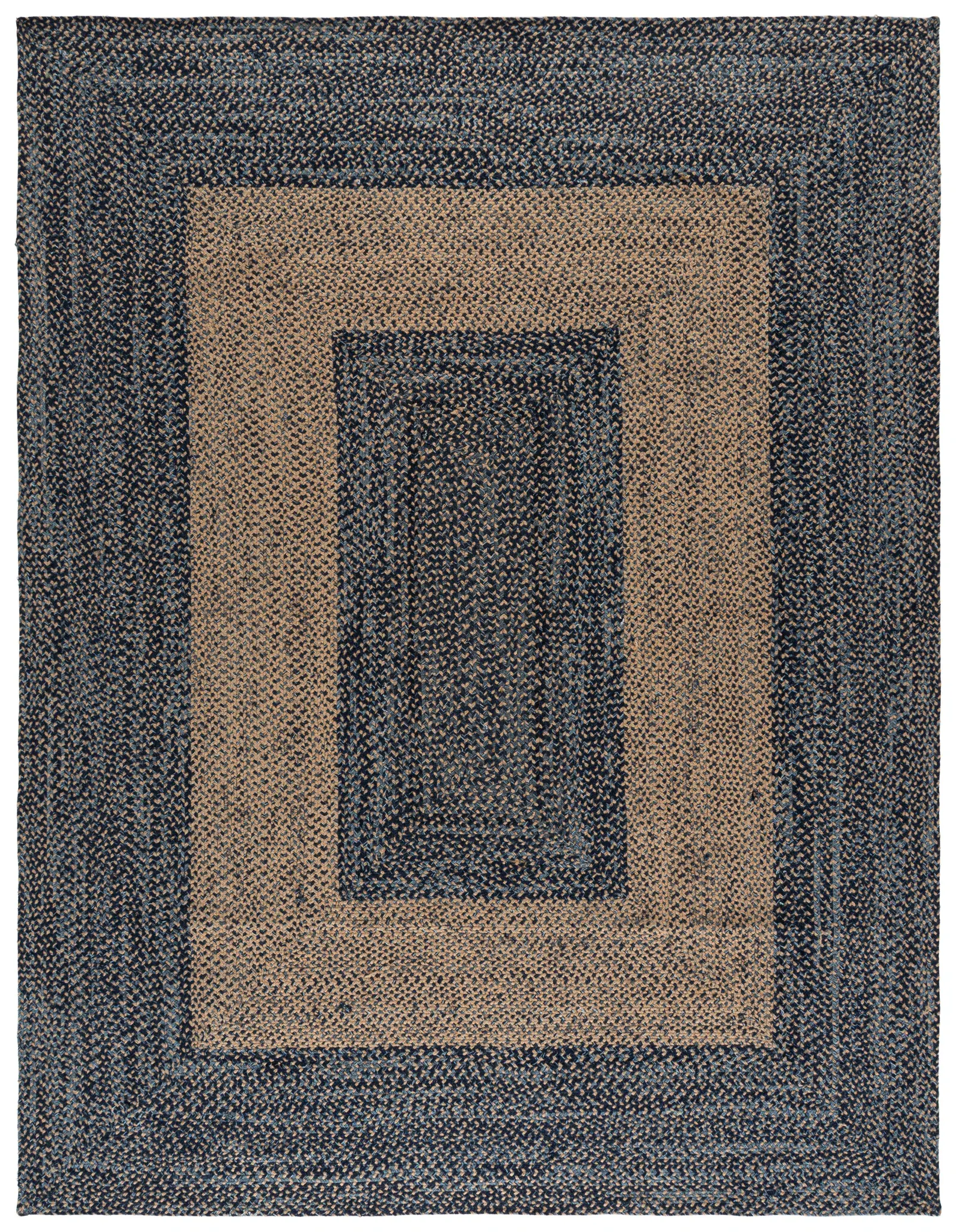 Braided Concentric Circle Hand-Woven Rug