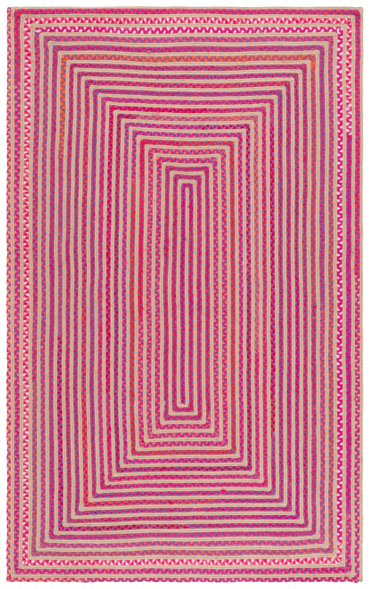 Braided Spiral Hand-Woven Rug