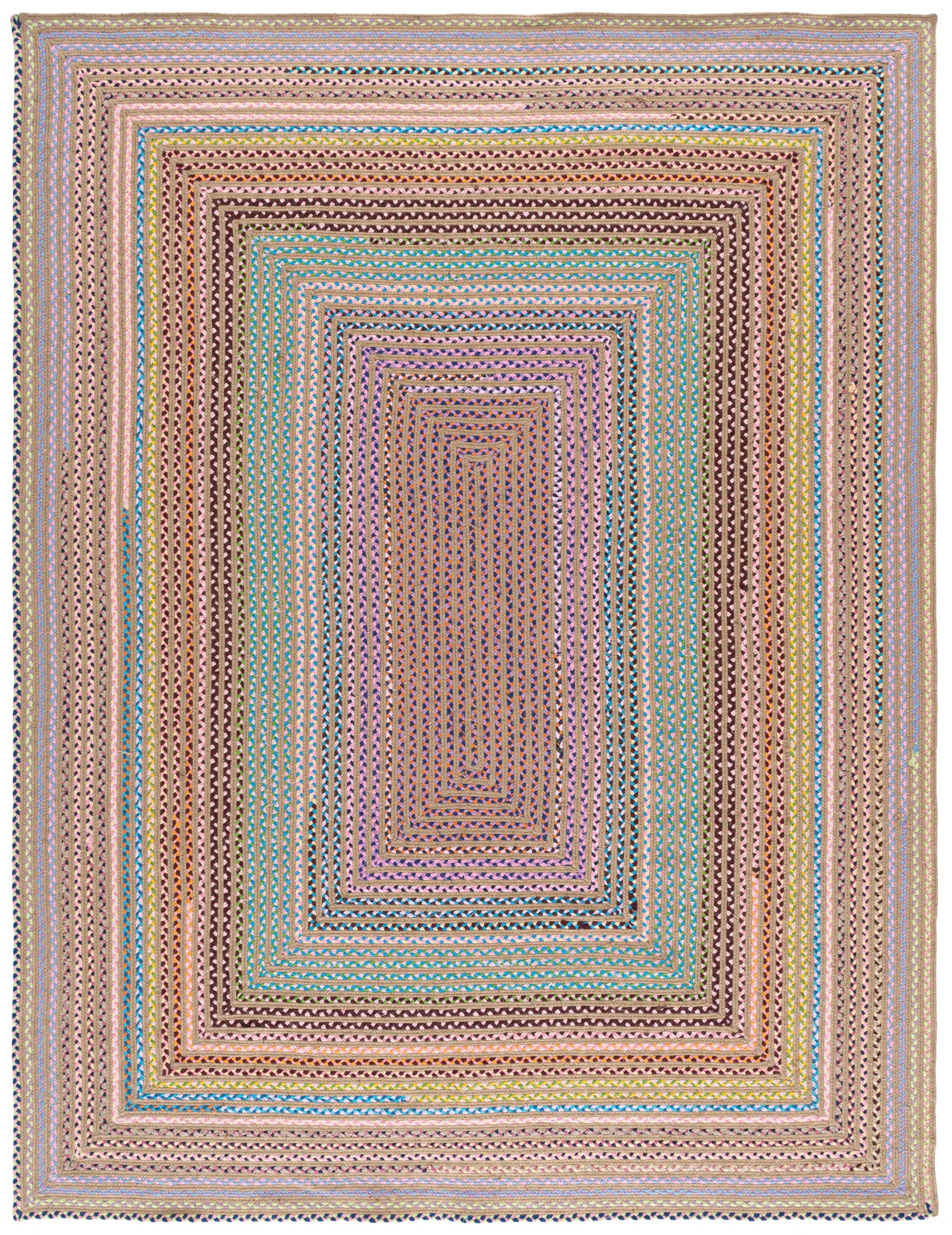 Braided Spiral Hand-Woven Rug