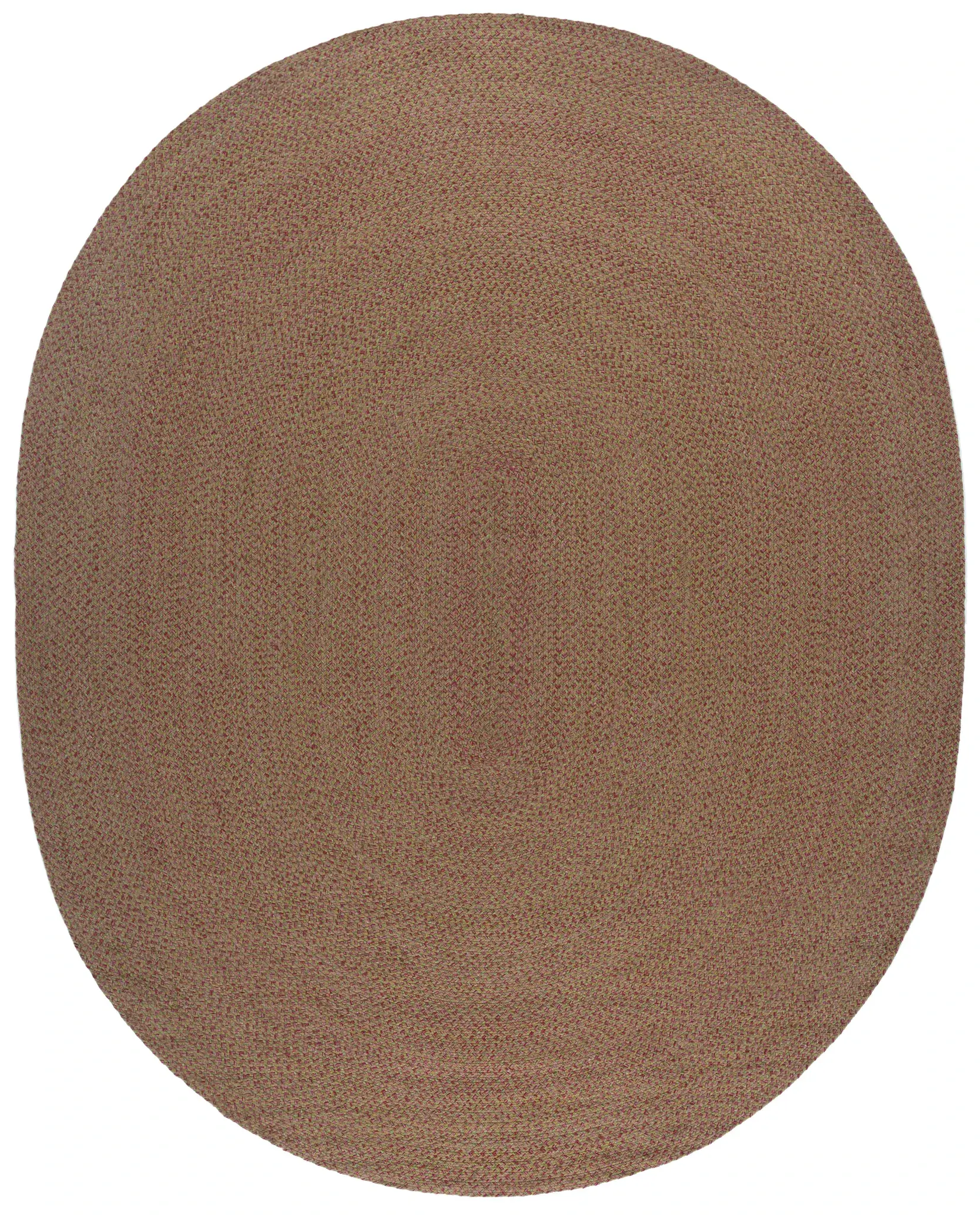 Braided Solid Oval Hand-Woven Cotton Rug