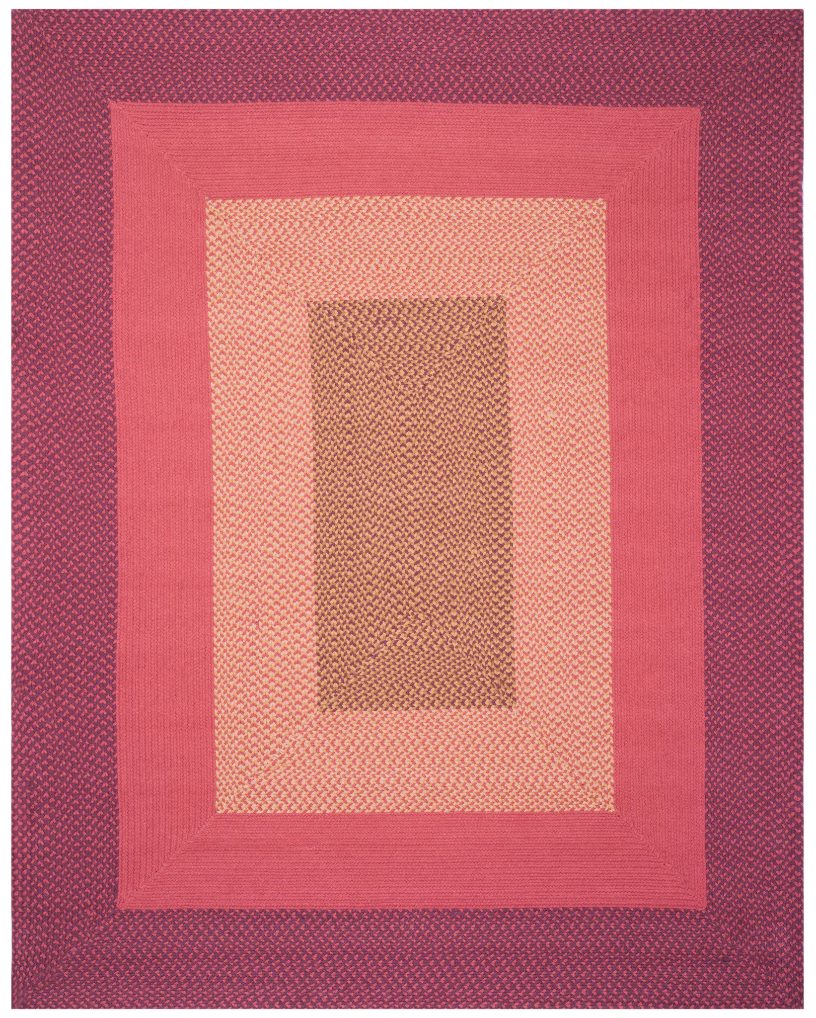 Braided Coastal Concentric Hand-Woven Cotton Rug