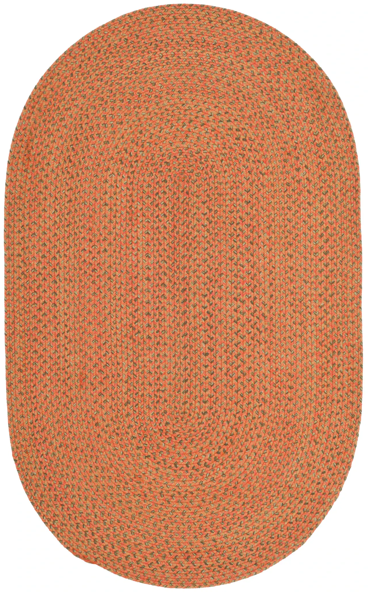 Braided Bordered Solid Hand-Woven Cotton Rug
