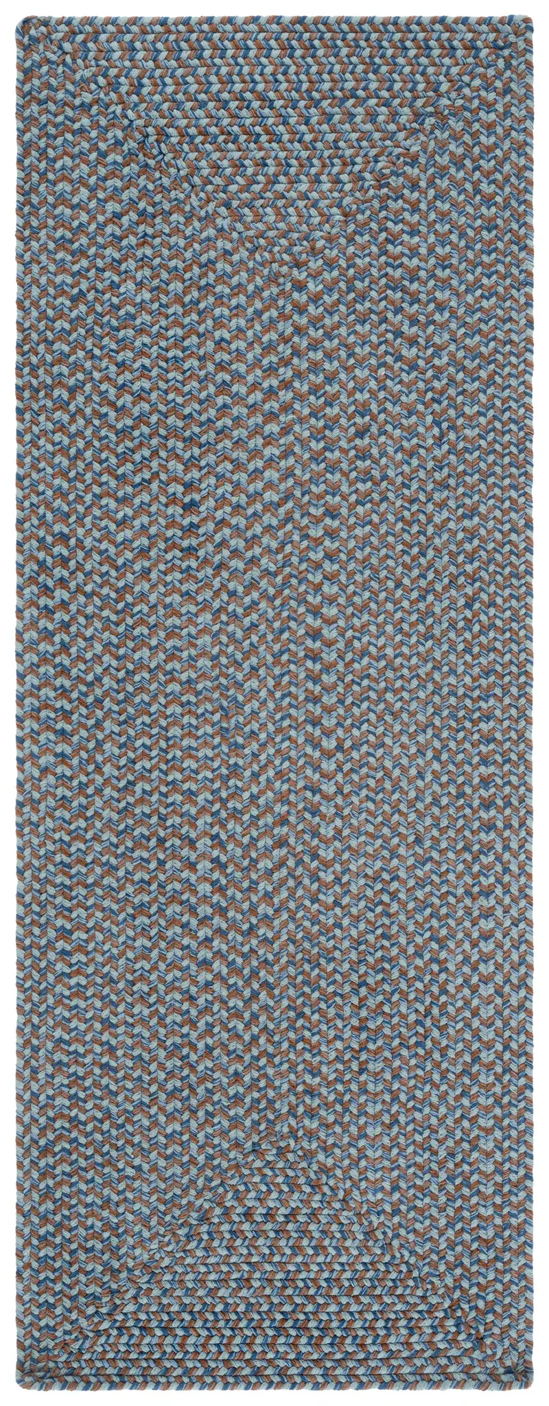 Braided Coastal Concentric Oval Hand-Woven Cotton Rug
