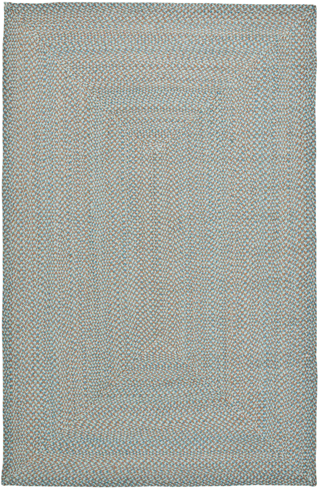 Braided Coastal Concentric Oval Hand-Woven Cotton Rug