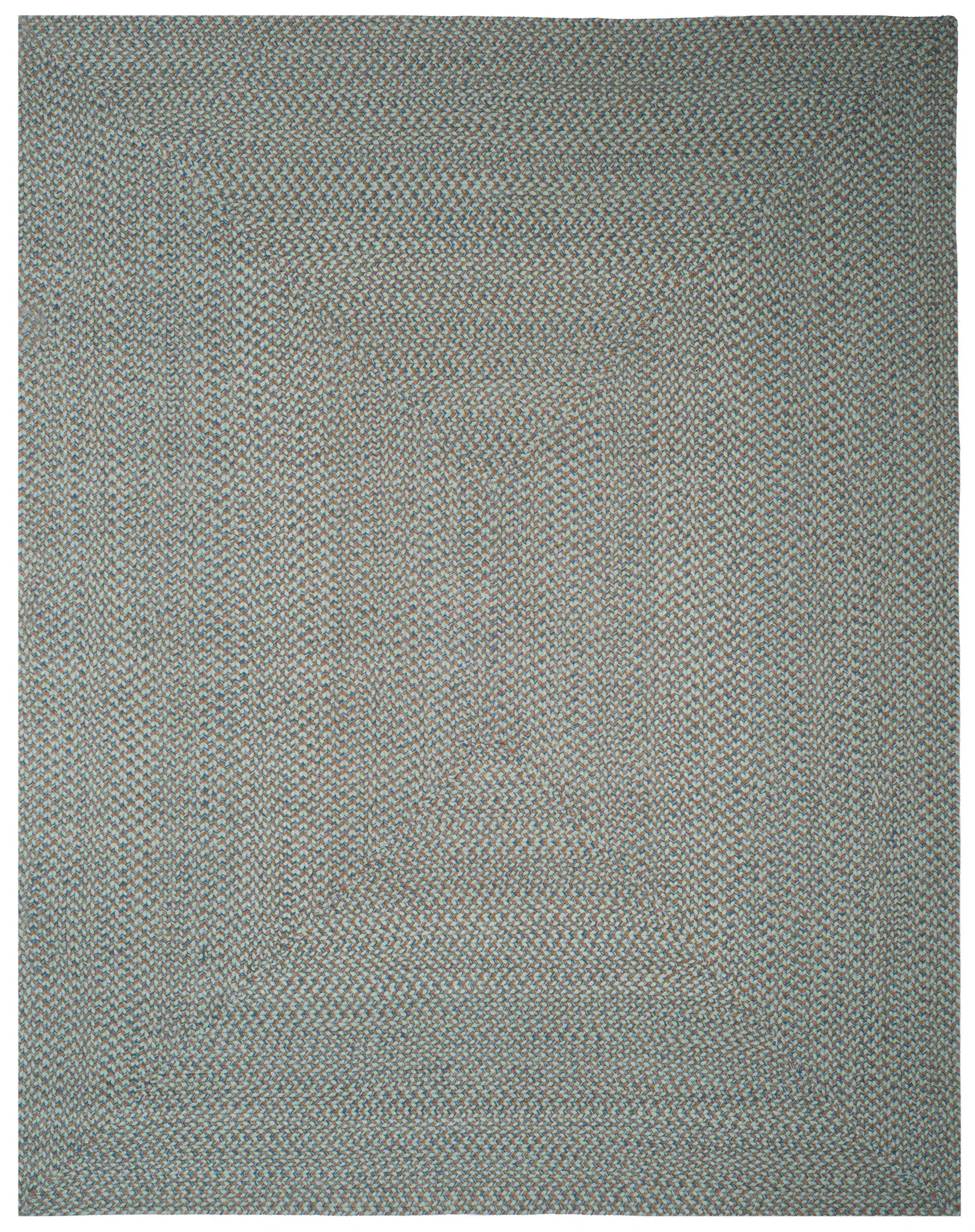 Braided Coastal Concentric Oval Hand-Woven Cotton Rug