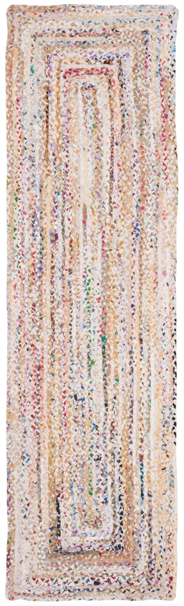 Braided Coastal Striped Cotton Hand-Woven Rug