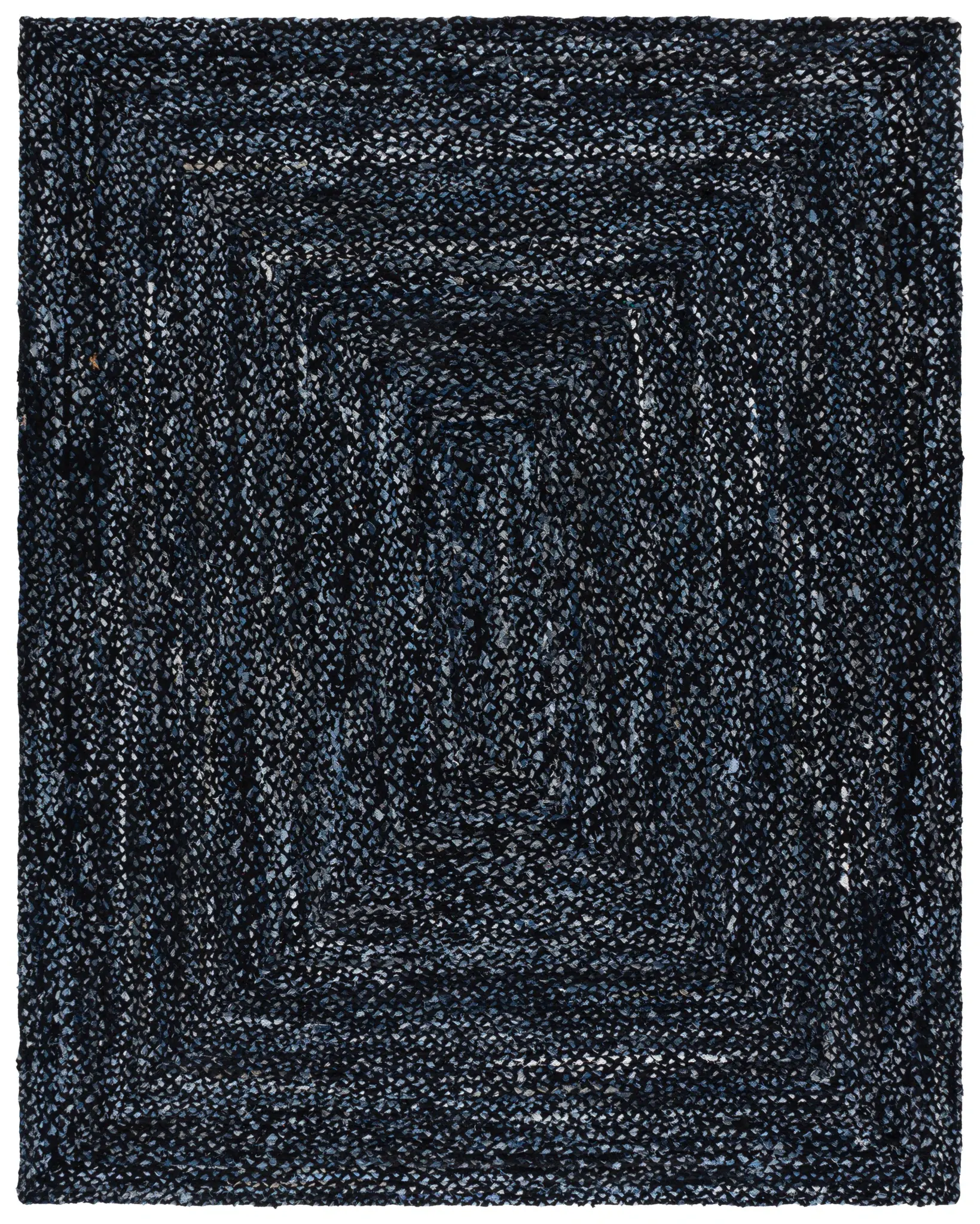 Braided Coastal Striped Cotton Hand-Woven Rug