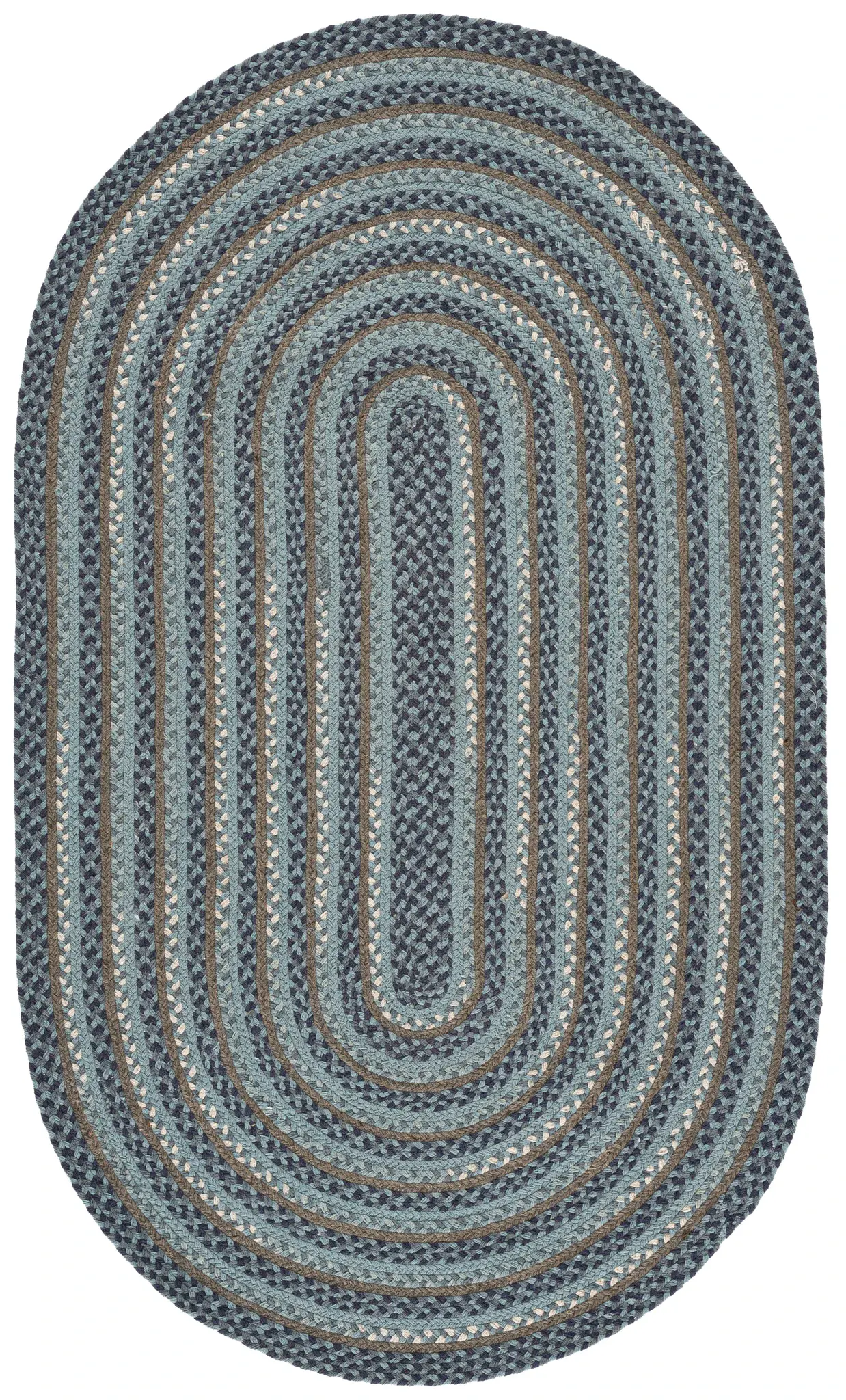 Braided Coastal Striped Cotton Rug