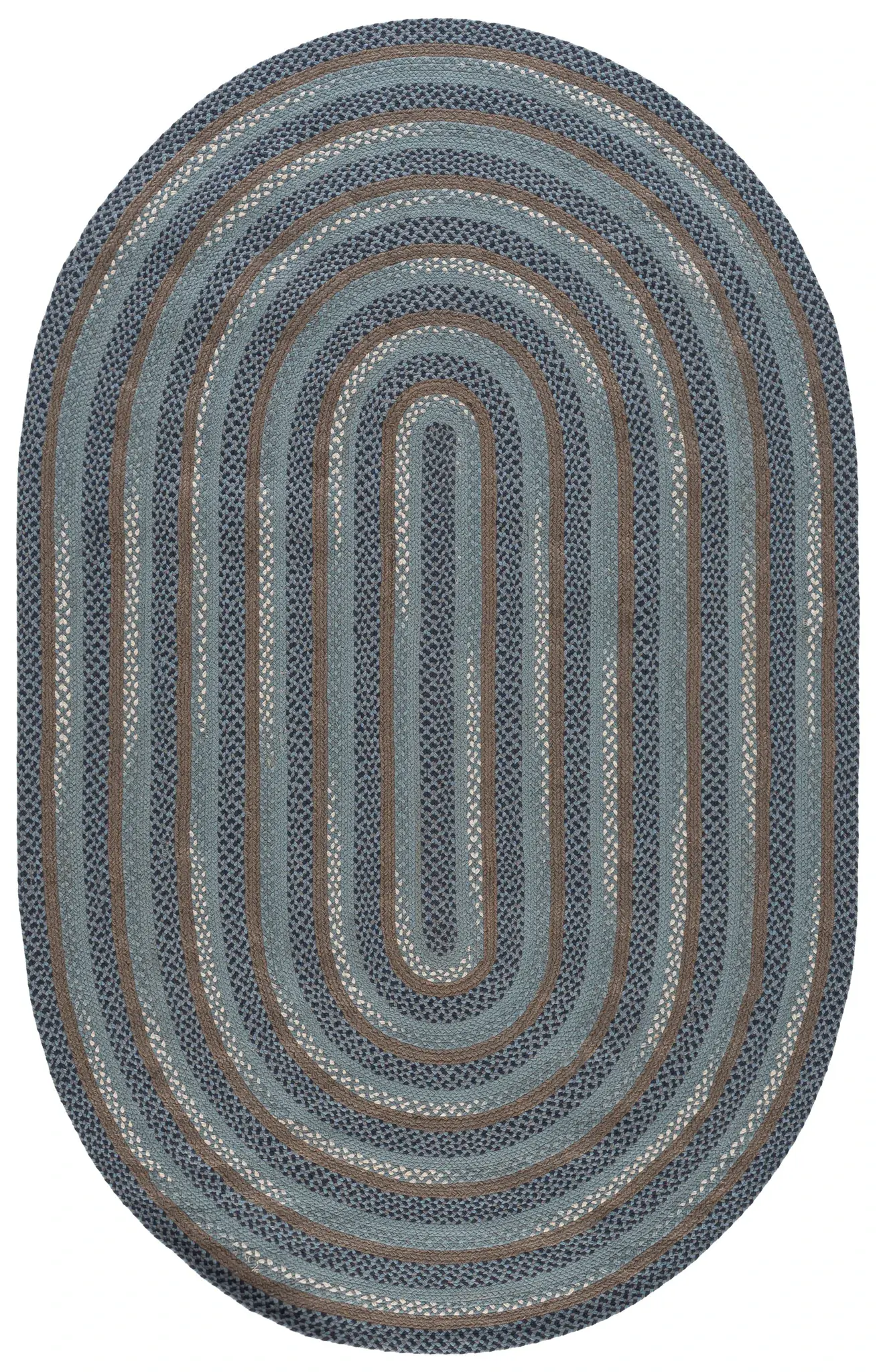 Braided Coastal Striped Cotton Rug