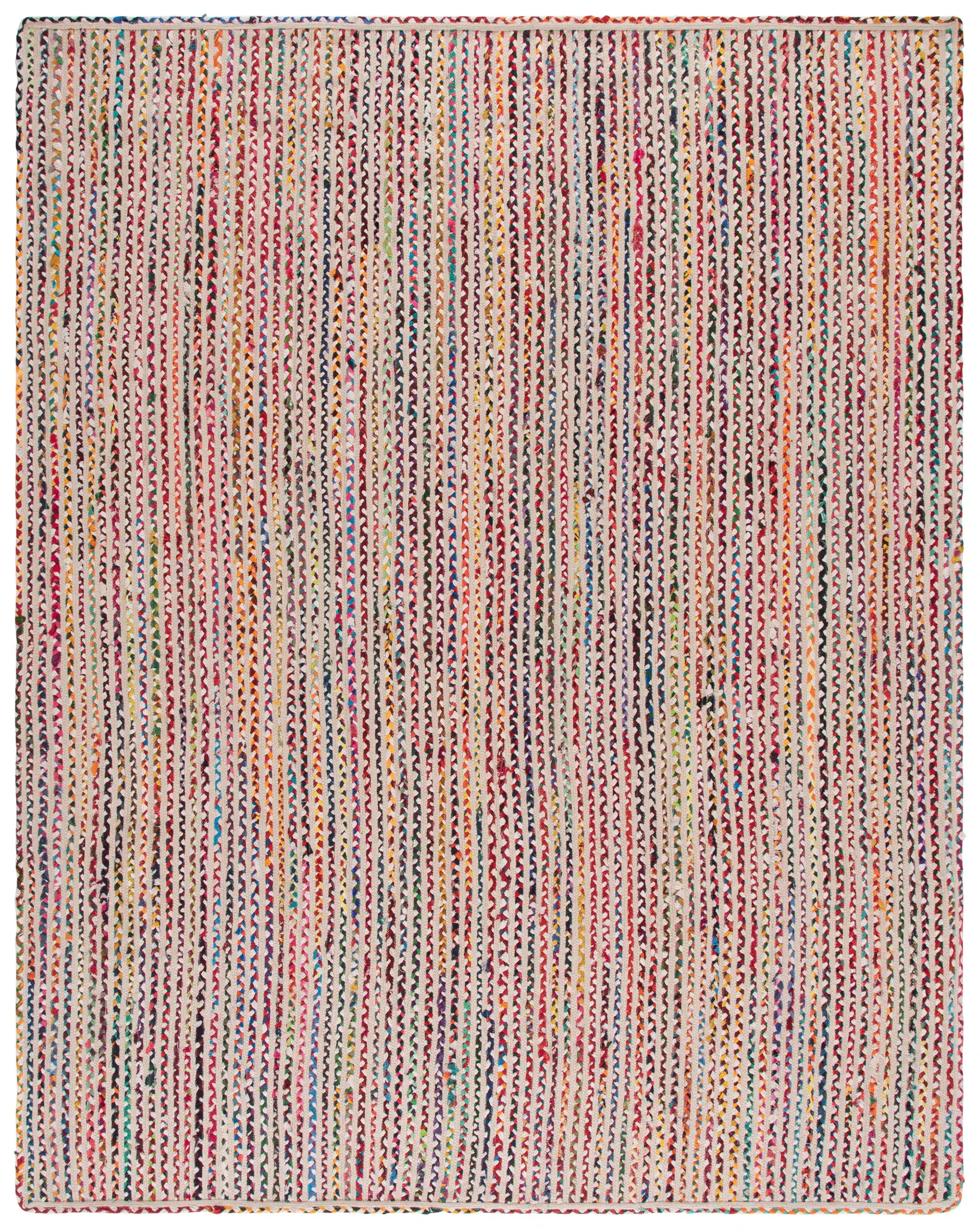 Braided Coastal Stripe Cotton Rug