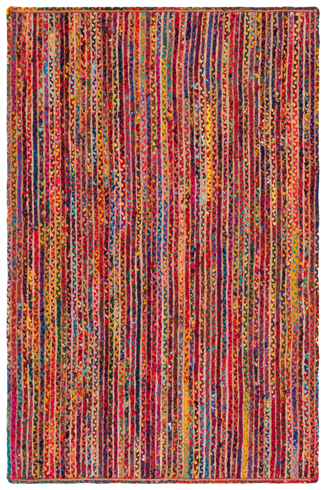 Braided Coastal Striped Jute Rug