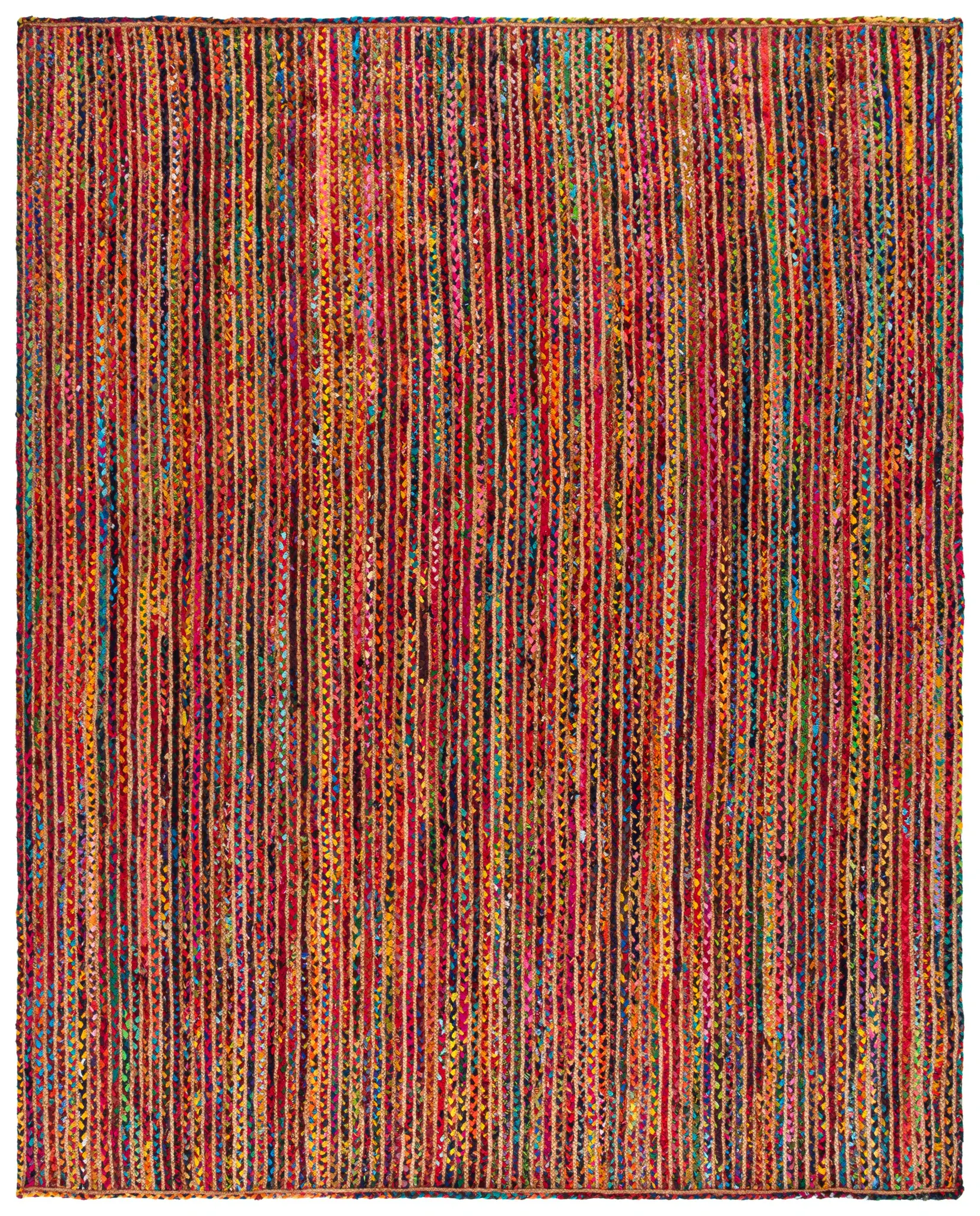 Braided Coastal Striped Jute Rug