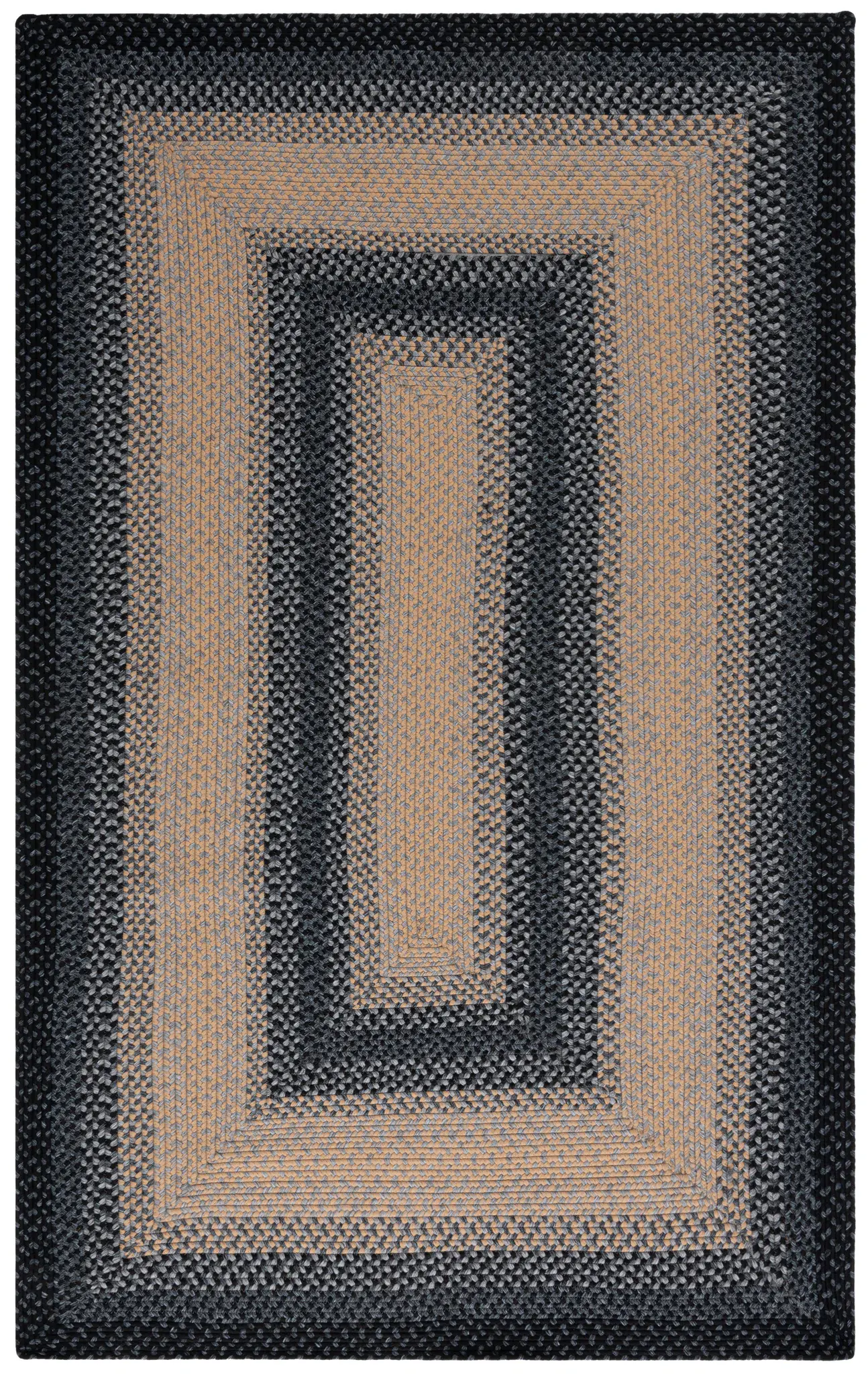 Braided Banded Hand-Woven Washable Outdoor Rug