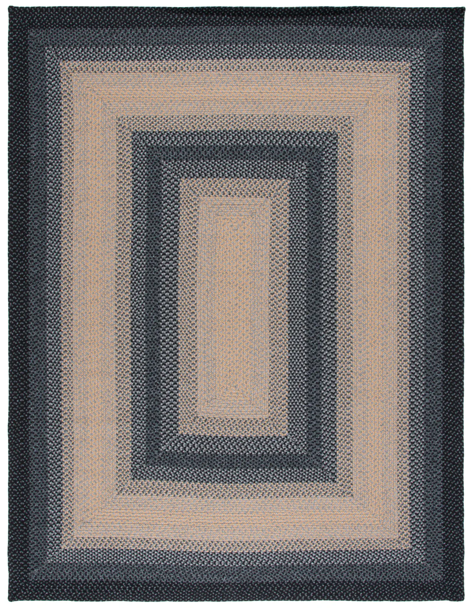 Braided Banded Hand-Woven Washable Outdoor Rug