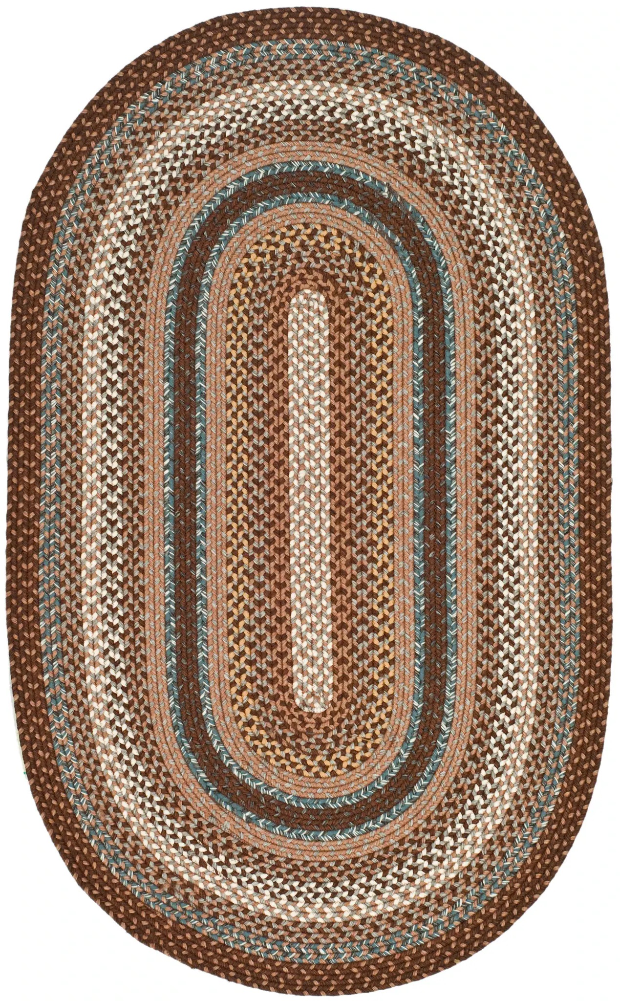 Braided Concentric Hand-Woven Washable Outdoor Rug