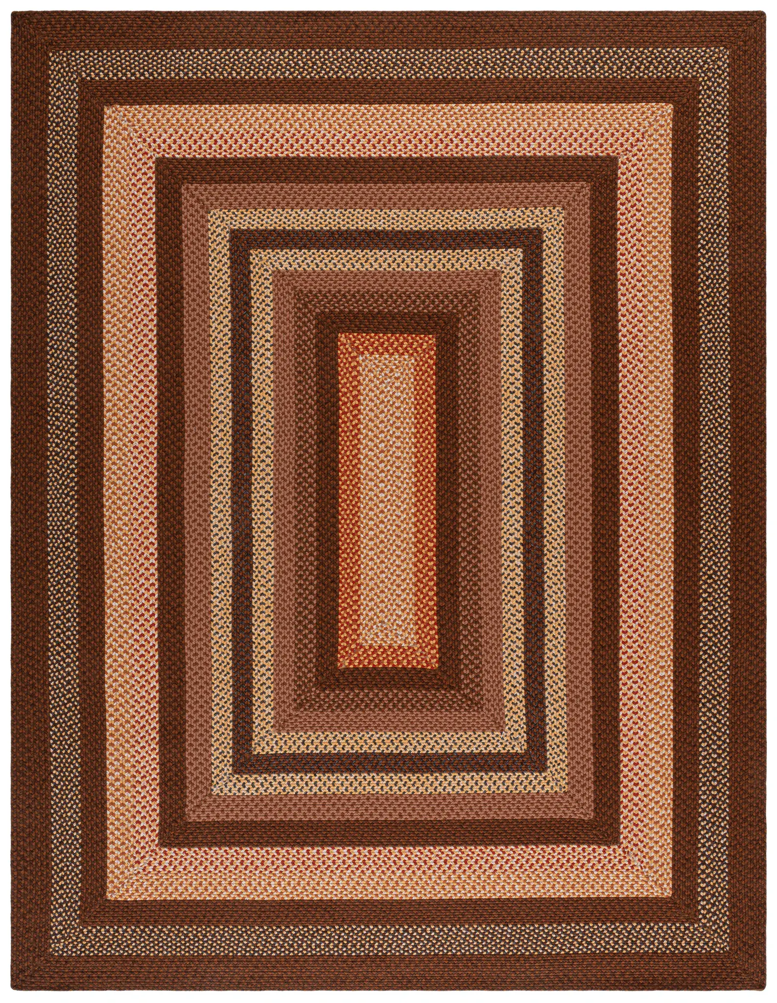 Braided Concentric Hand-Woven Washable Outdoor Rug