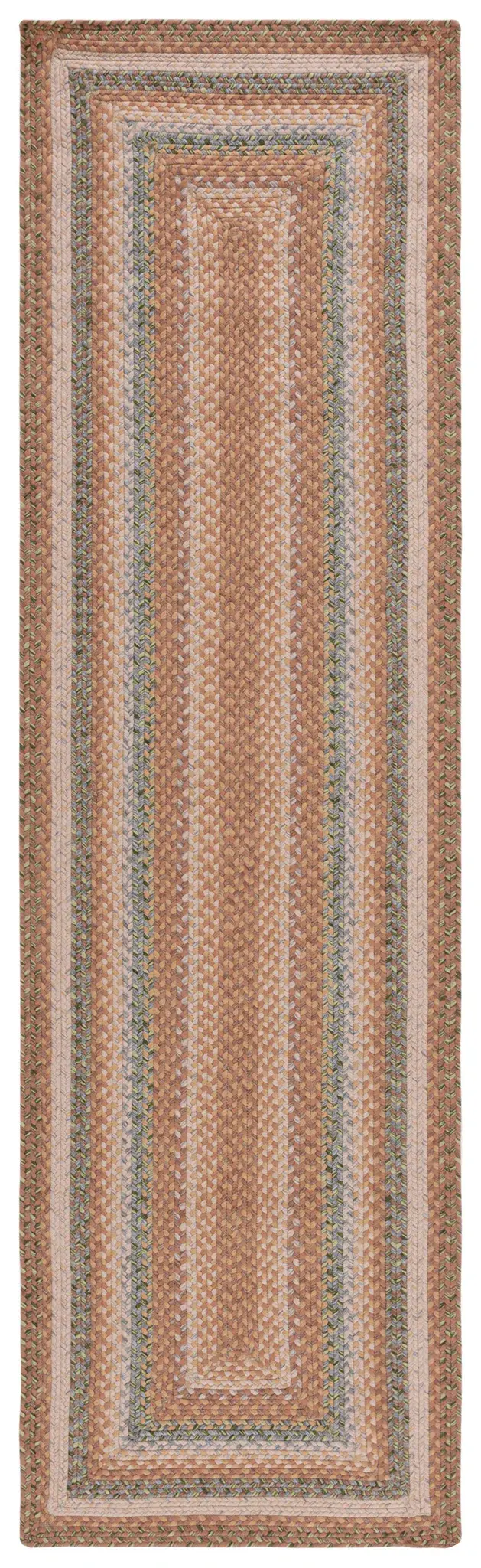 Braided Concentric Oval Washable Outdoor Rug