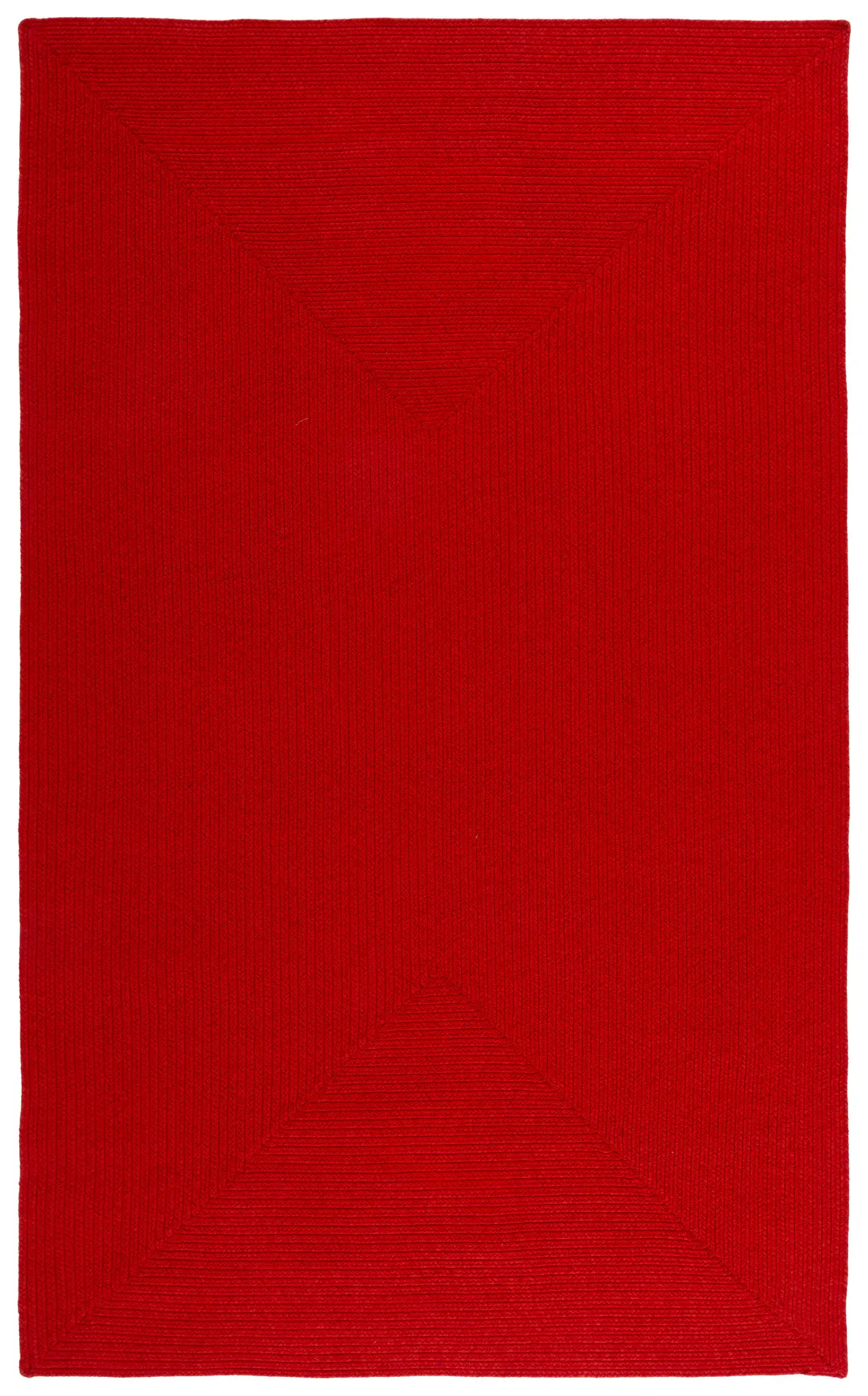 Braided Concentric Square Washable Outdoor Rug