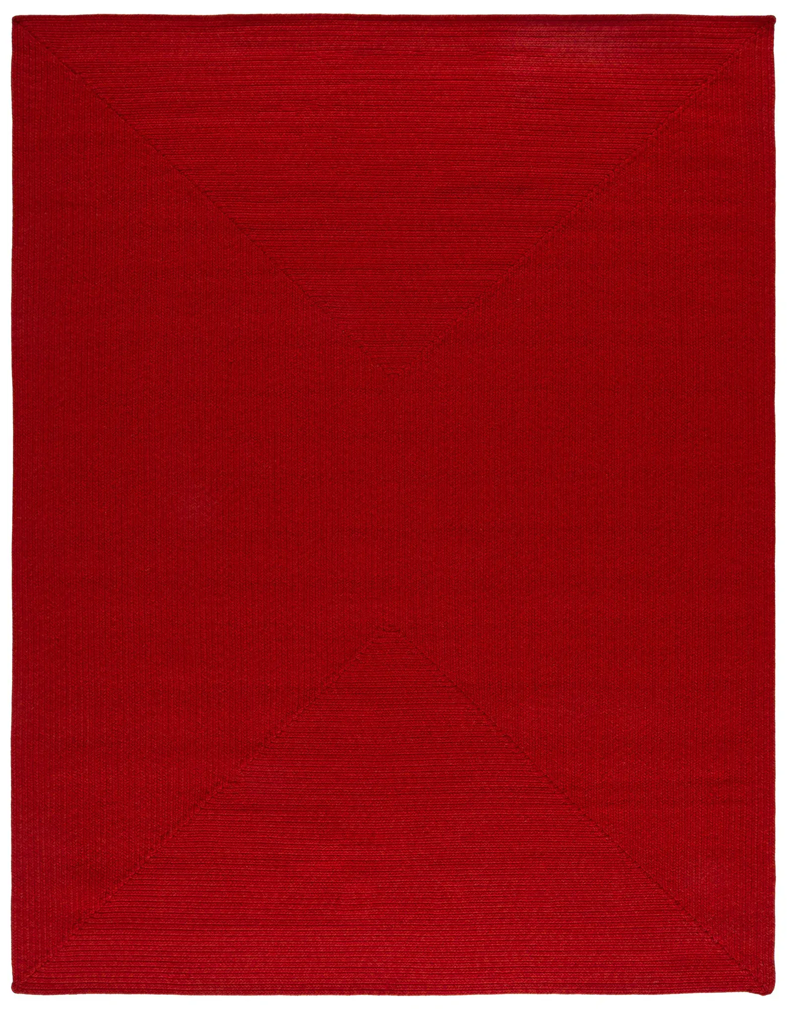 Braided Concentric Square Washable Outdoor Rug