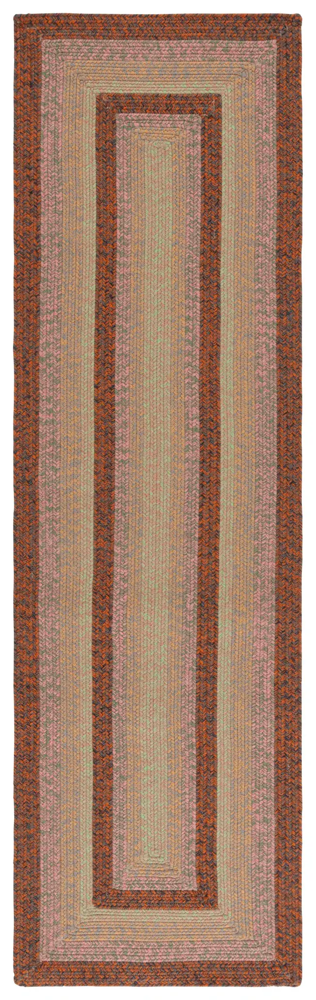 Braided Oval Band Washable Outdoor Rug