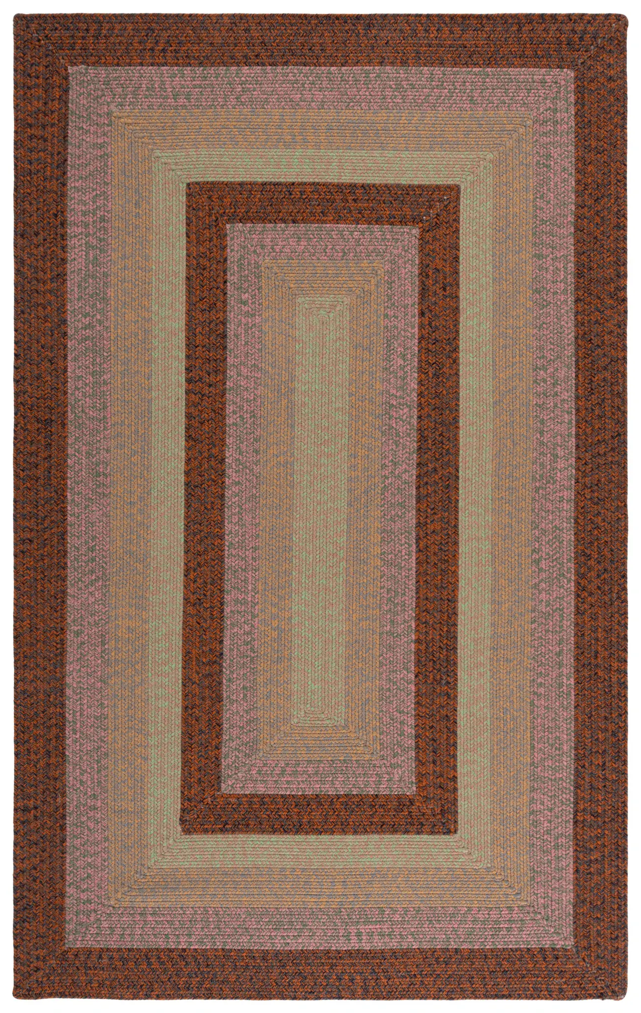 Braided Oval Band Washable Outdoor Rug