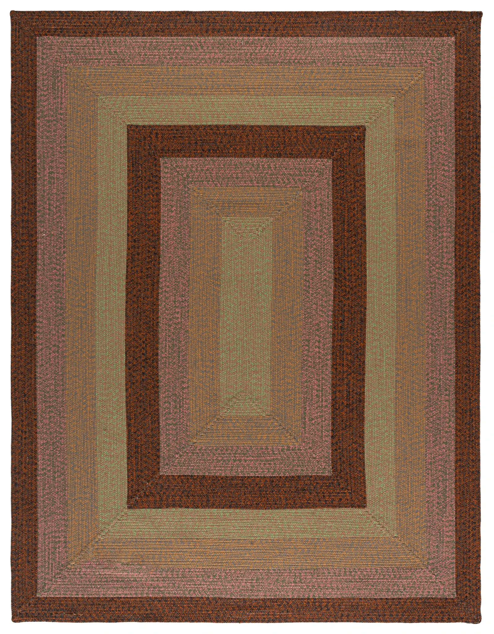 Braided Oval Band Washable Outdoor Rug