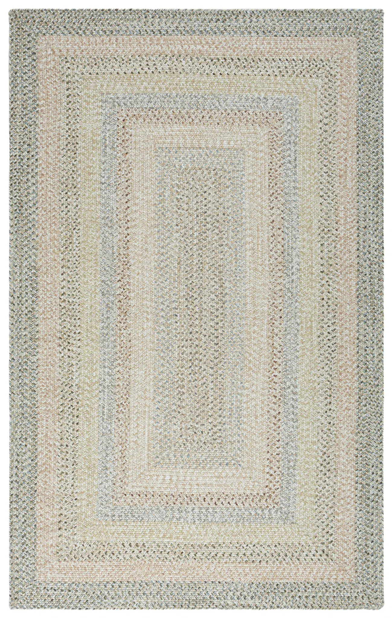 Braided Heathered Oval Hand-Woven Washable Outdoor Rug