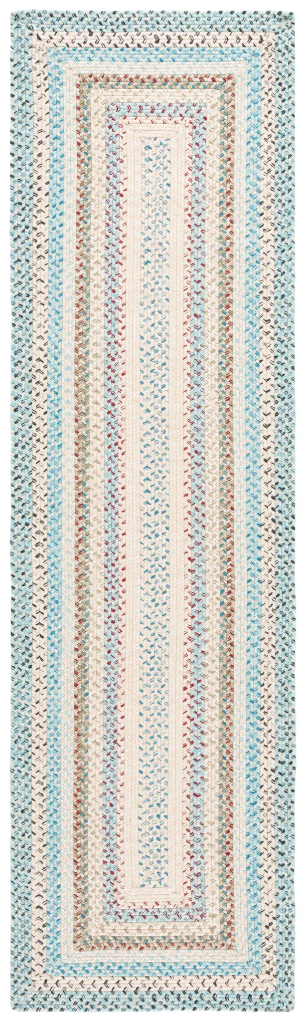 Braided Concentric Band Washable Outdoor Rug