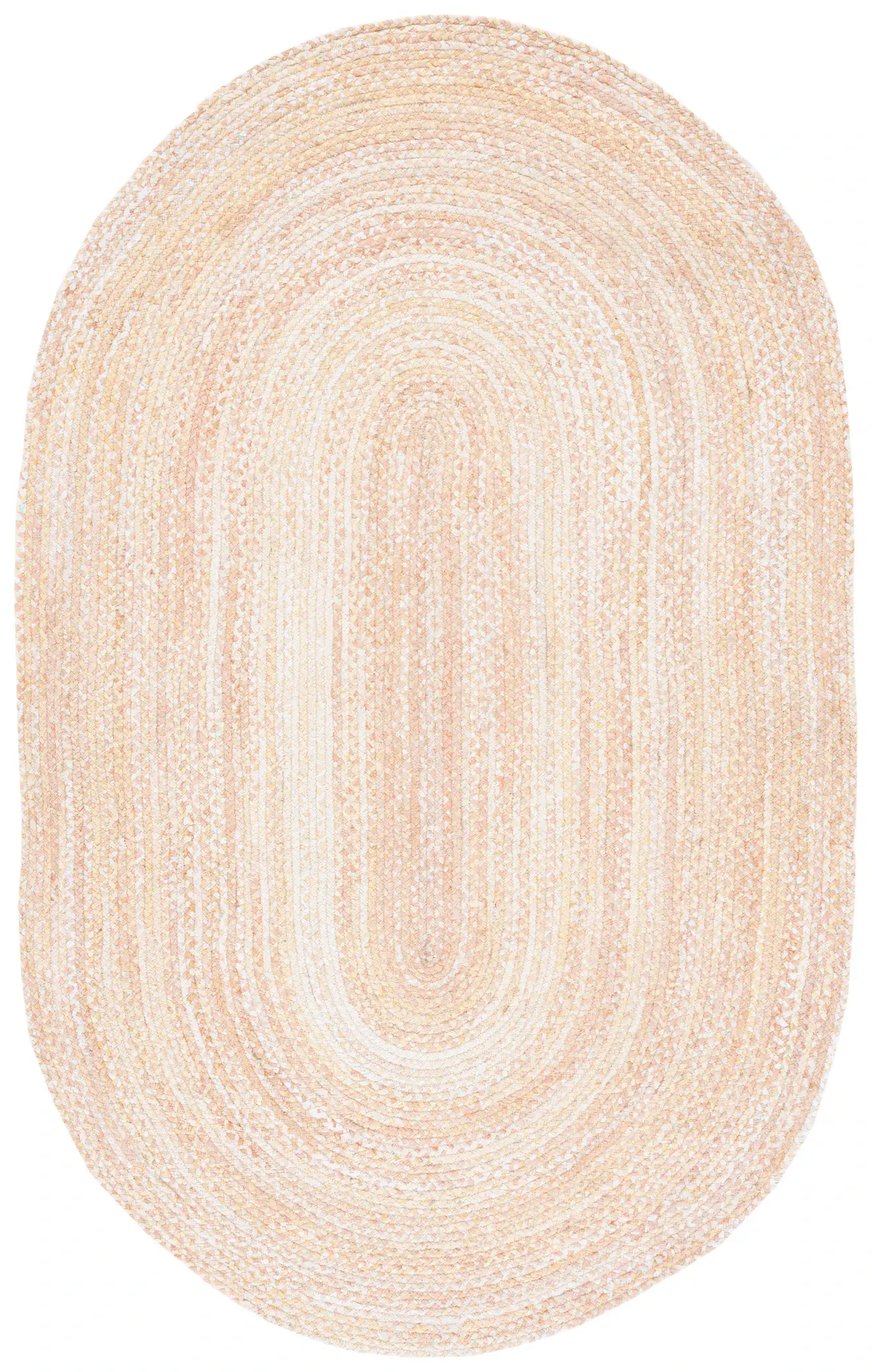 Braided Coastal Spiral Hand-Woven Cotton Rug