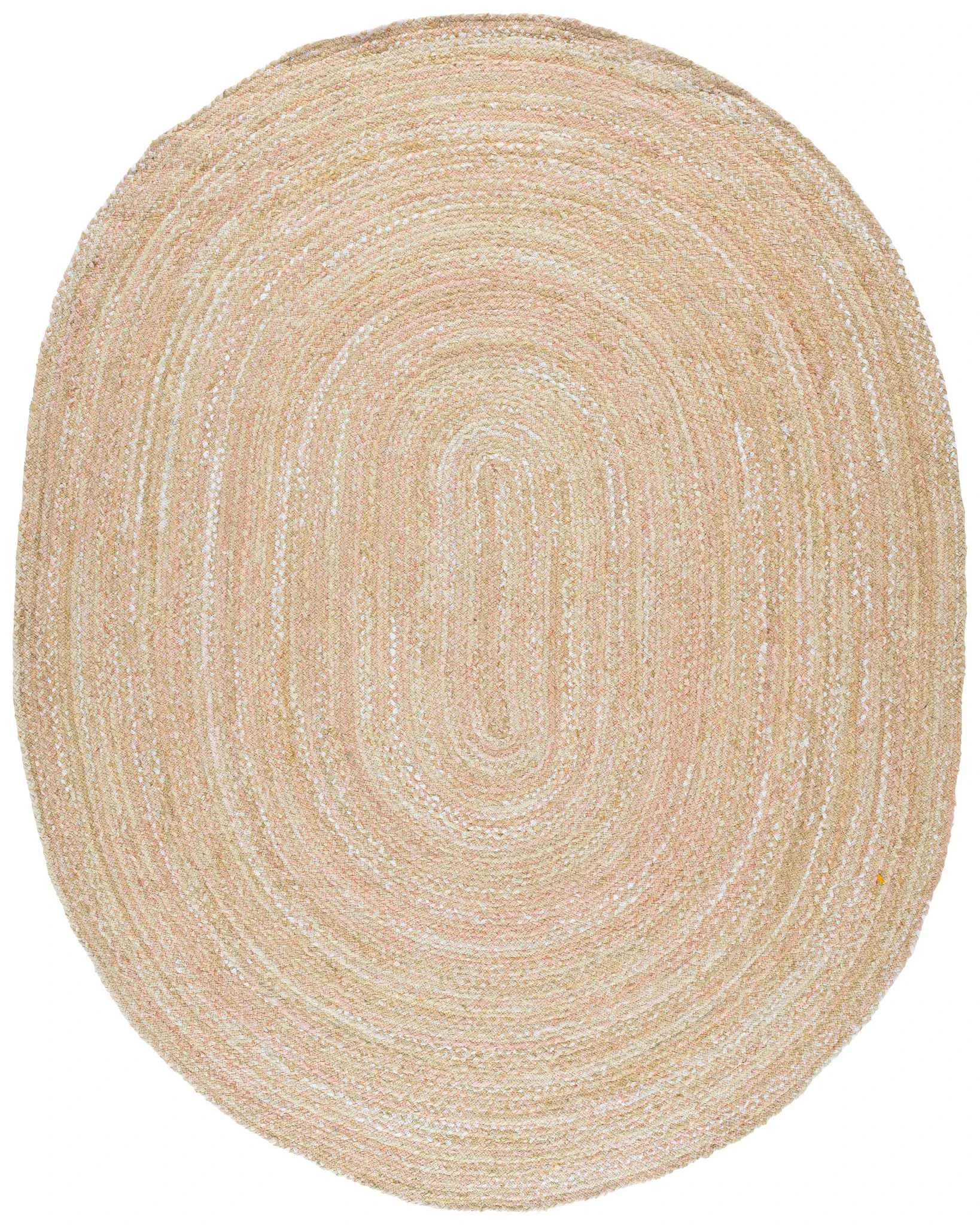 Braided Coastal Spiral Hand-Woven Cotton Rug