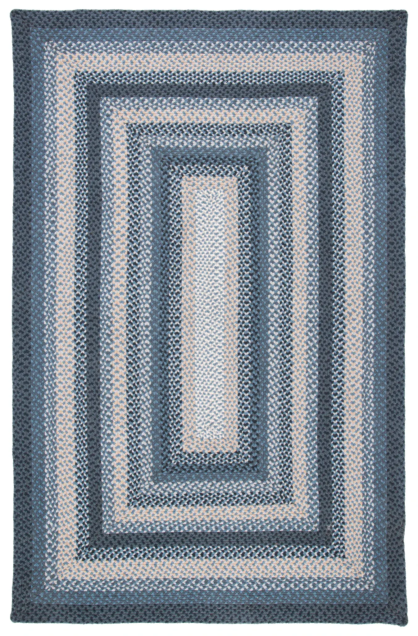 Braided Coastal Concentric Cotton Rug