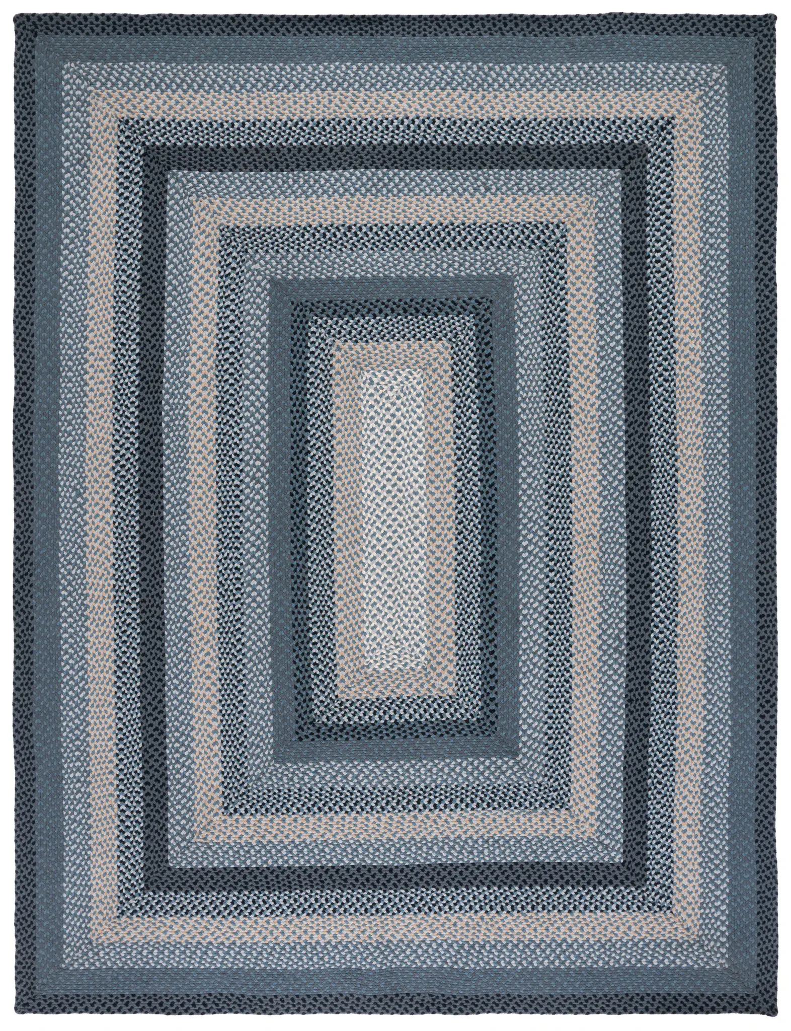 Braided Coastal Concentric Cotton Rug