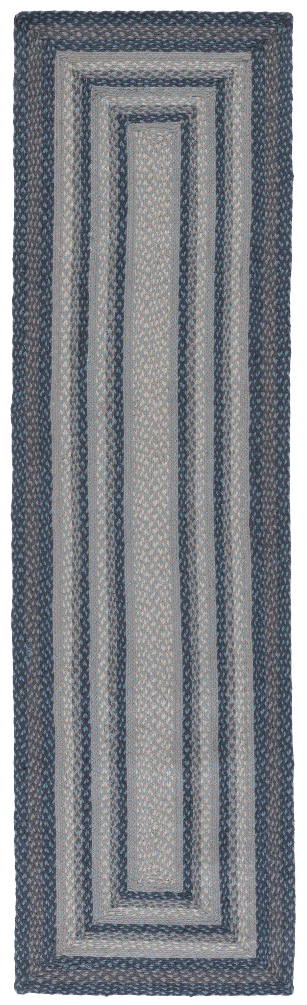 Braided Coastal Geometric Jute Rug