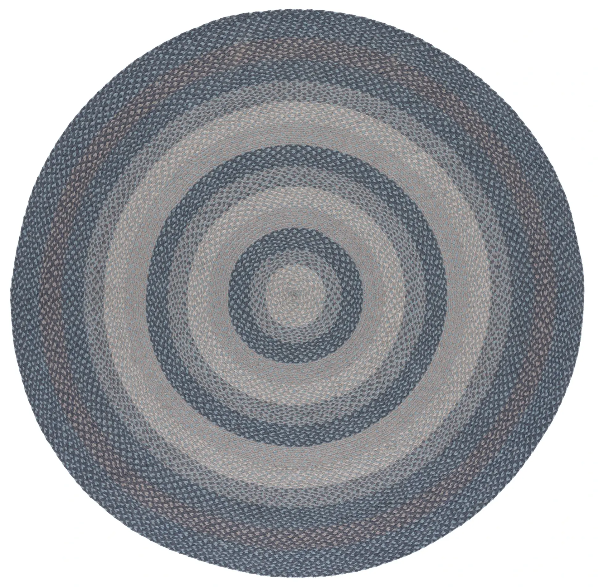 Braided Coastal Geometric Jute Rug
