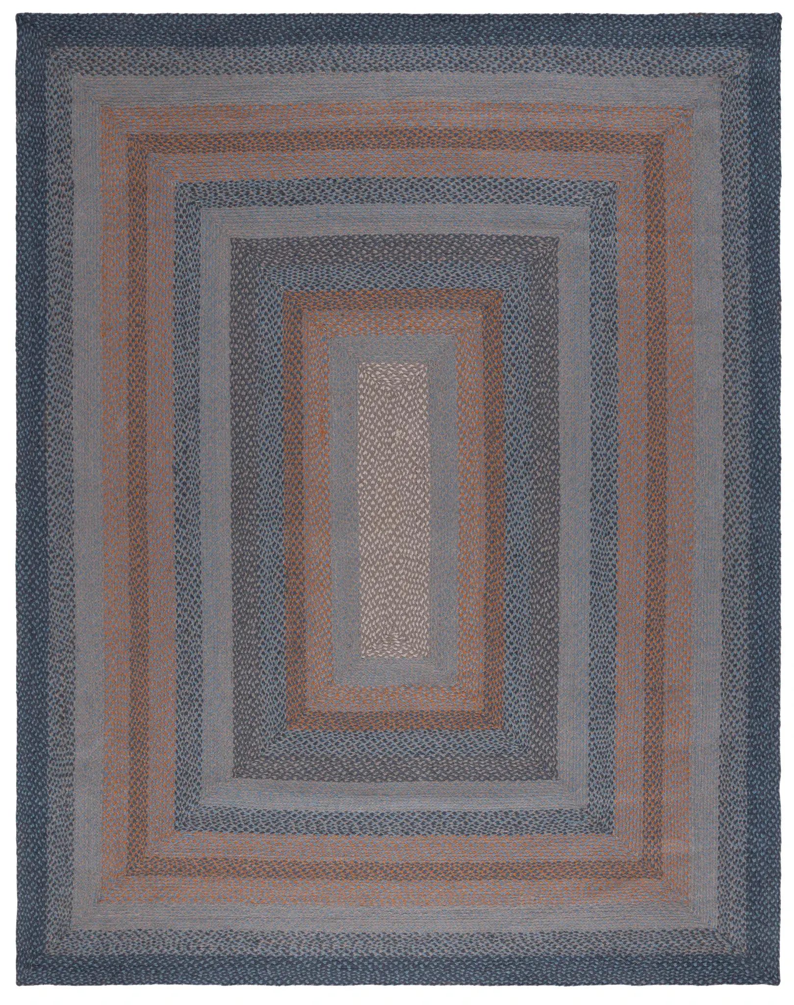 Braided Coastal Geometric Jute Rug