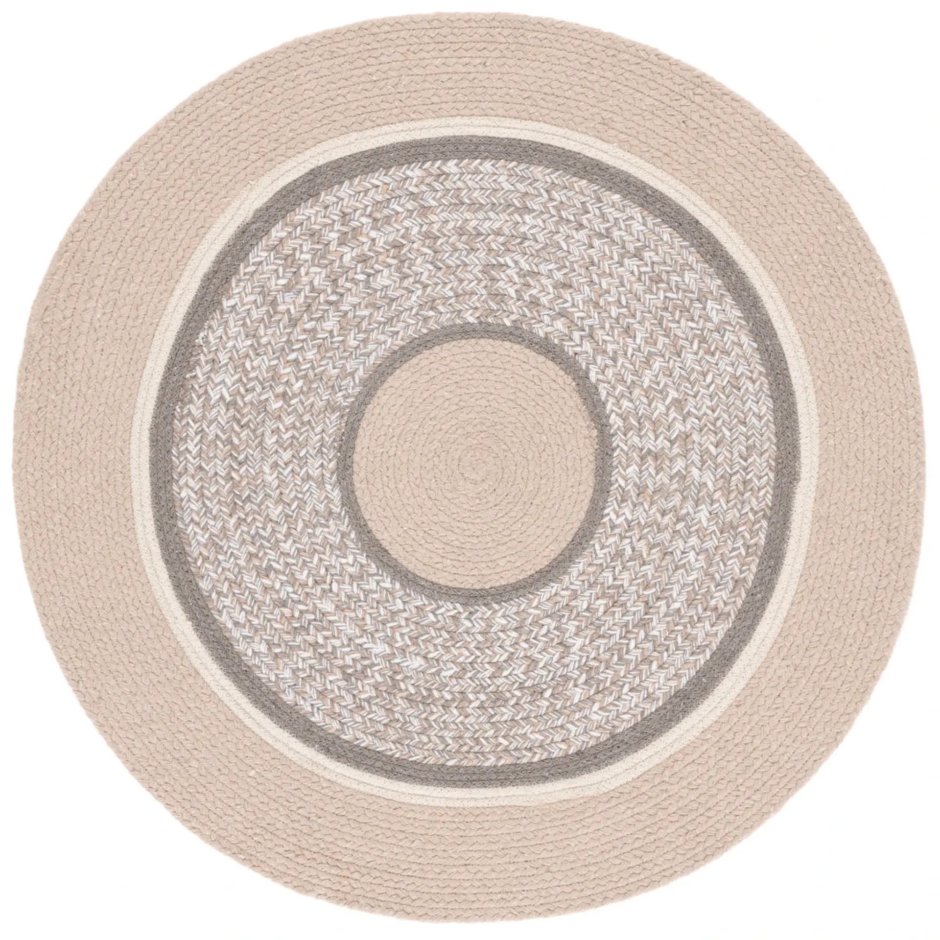 Braided Farmhouse Concentric Round Rug