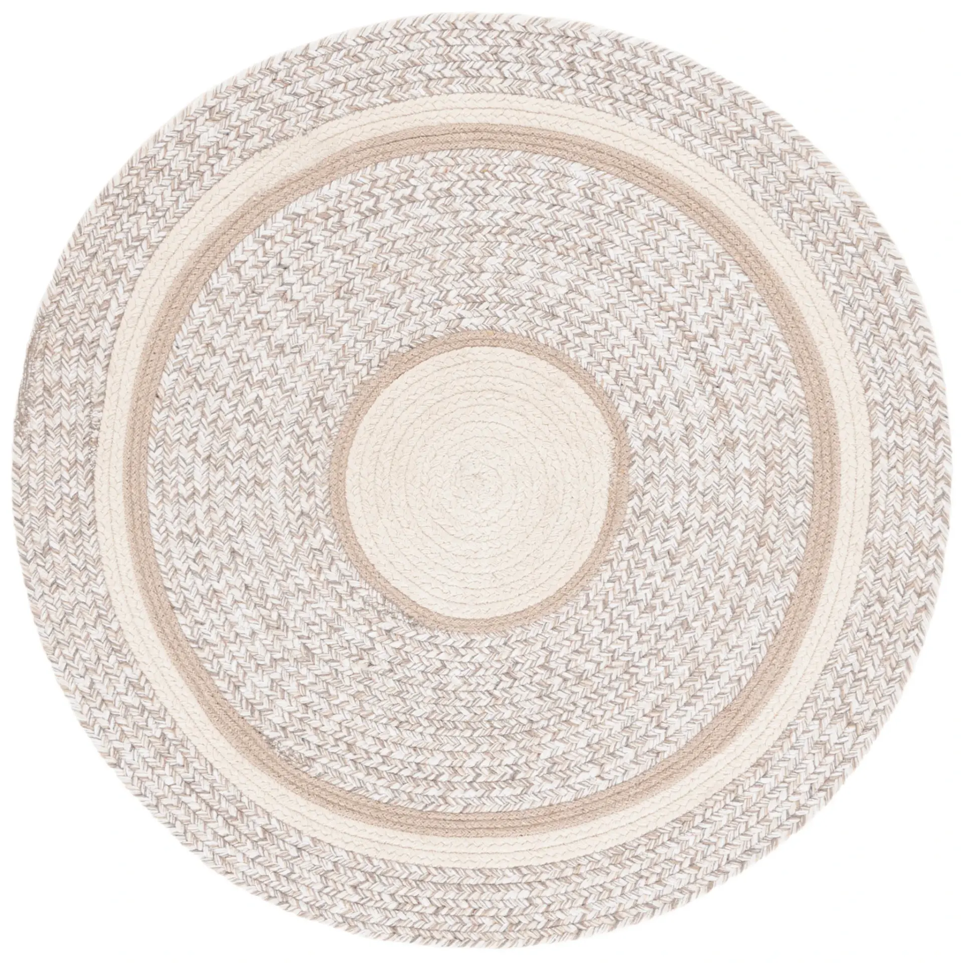 Braided Coastal Bordered Cotton Rug
