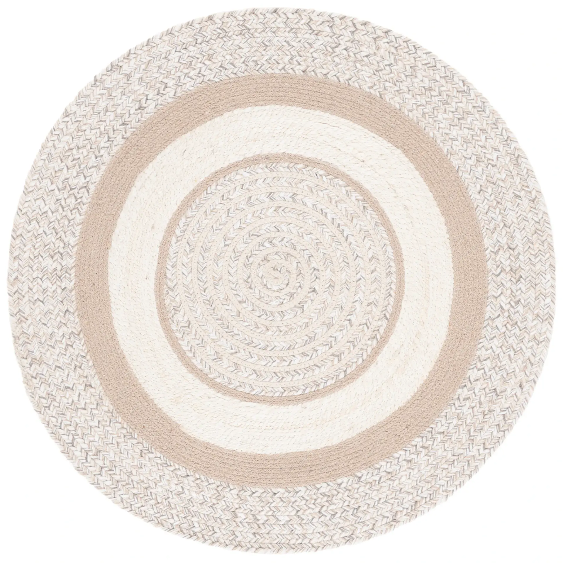 Braided Concentric Banded Farmhouse Rug