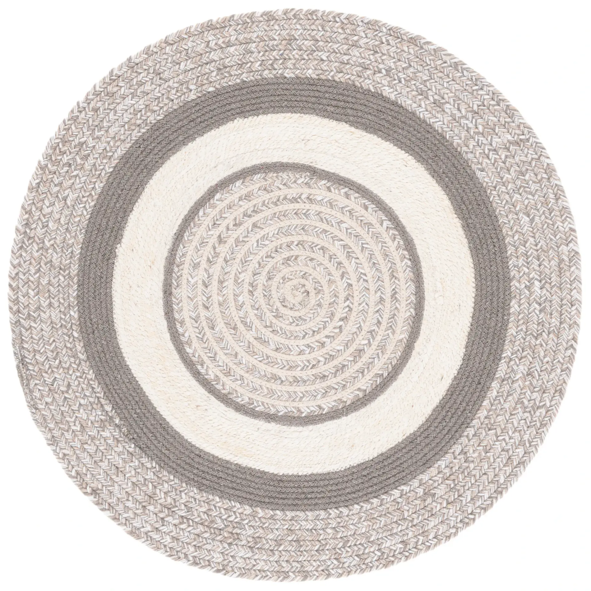 Braided Concentric Banded Farmhouse Rug