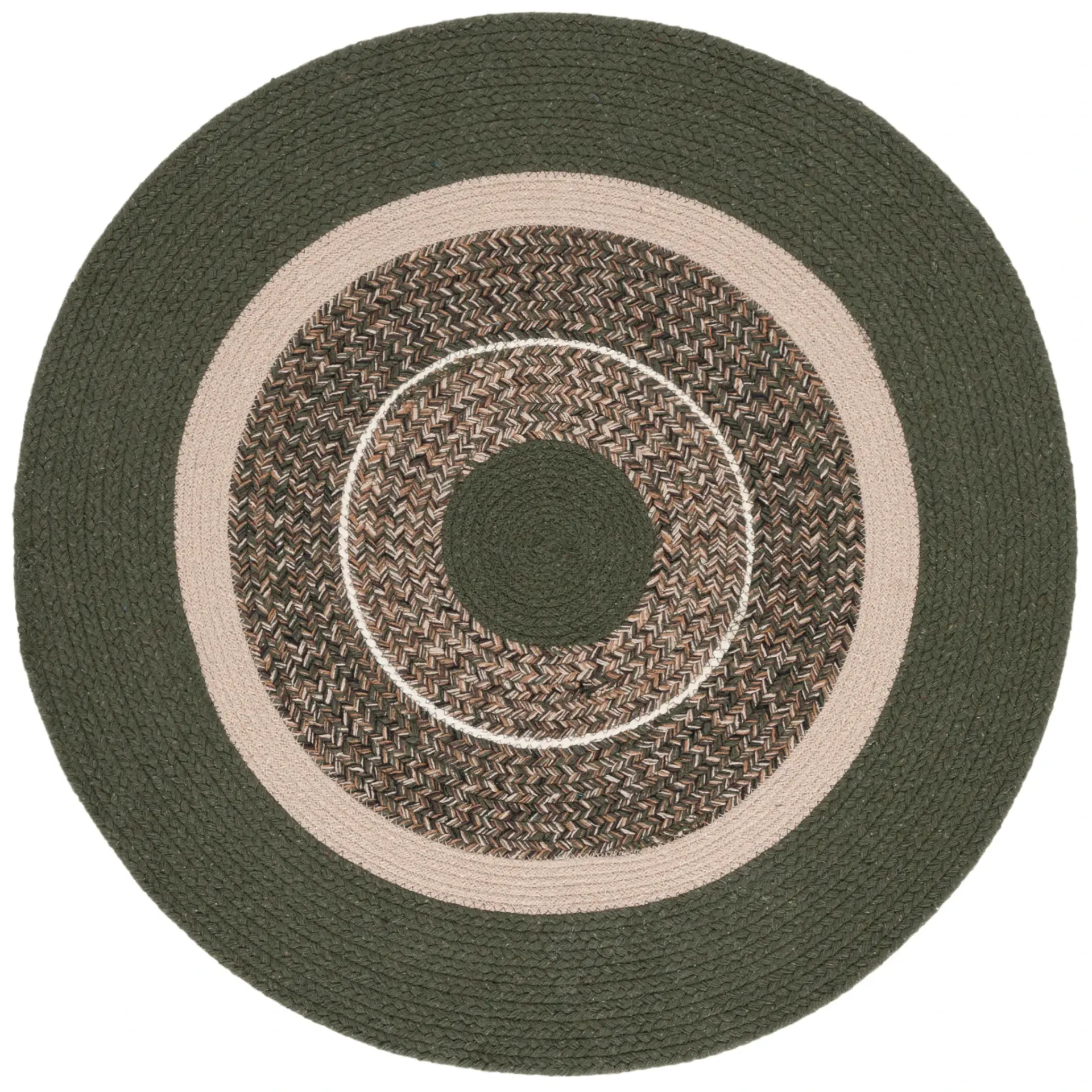 Braided Concentric Farmhouse Rug