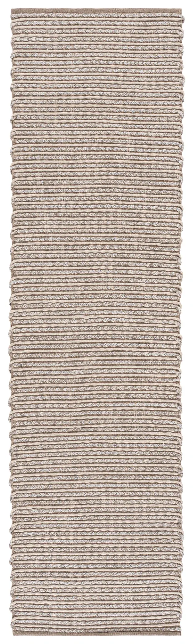 Braided Ribbed Hand-Woven Cotton Rug