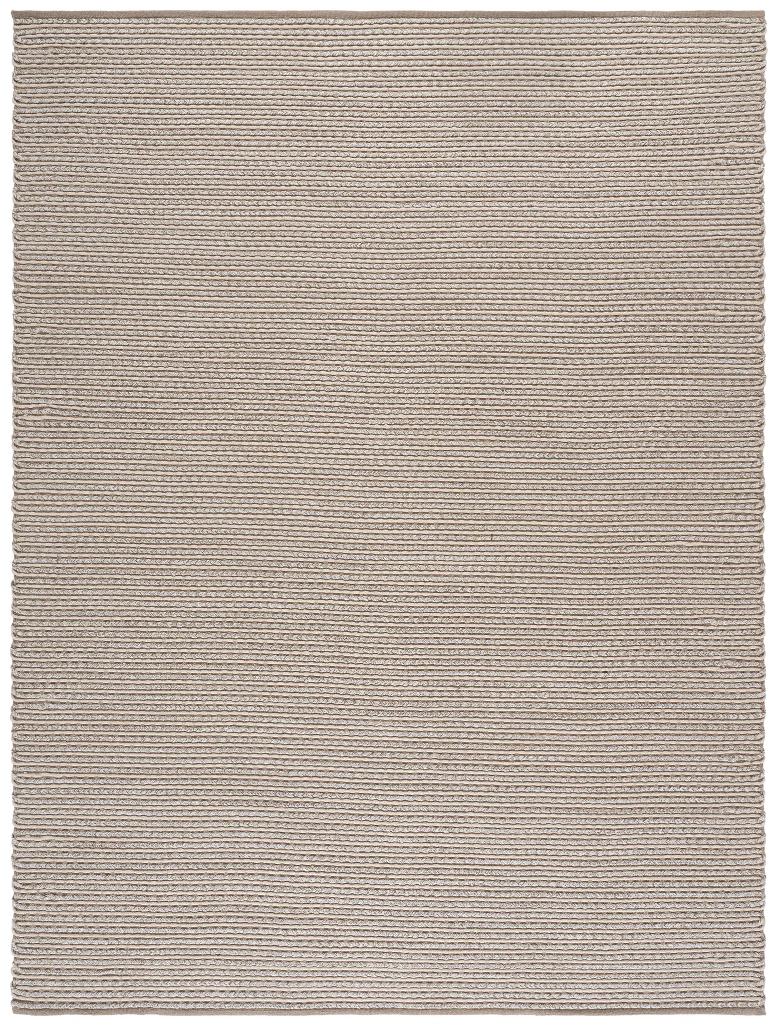 Braided Ribbed Hand-Woven Cotton Rug