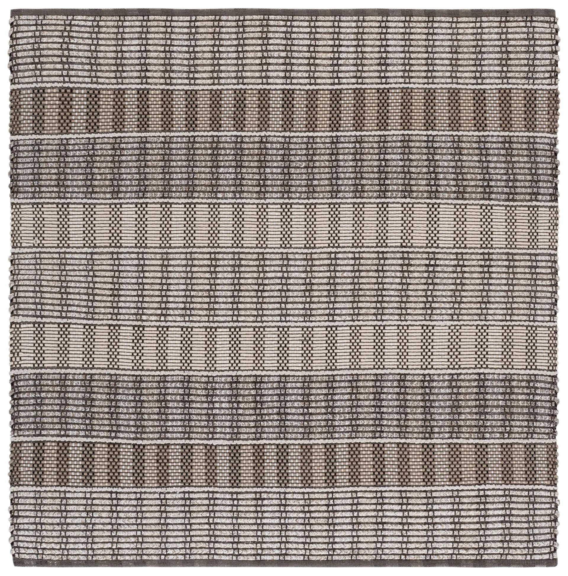 Braided Scandinavian Stripe Cotton Hand-Woven Rug