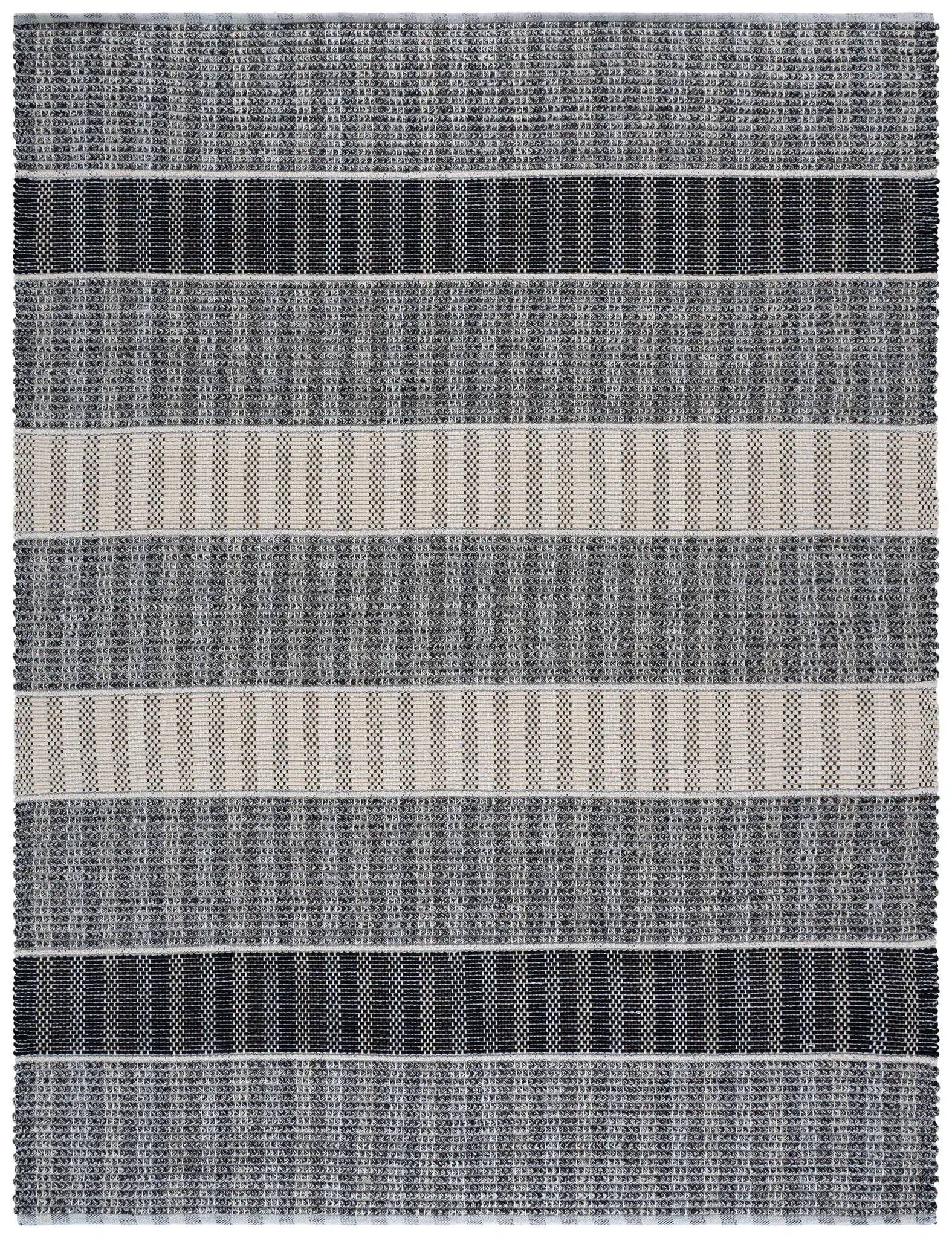 Braided Scandinavian Stripe Cotton Hand-Woven Rug