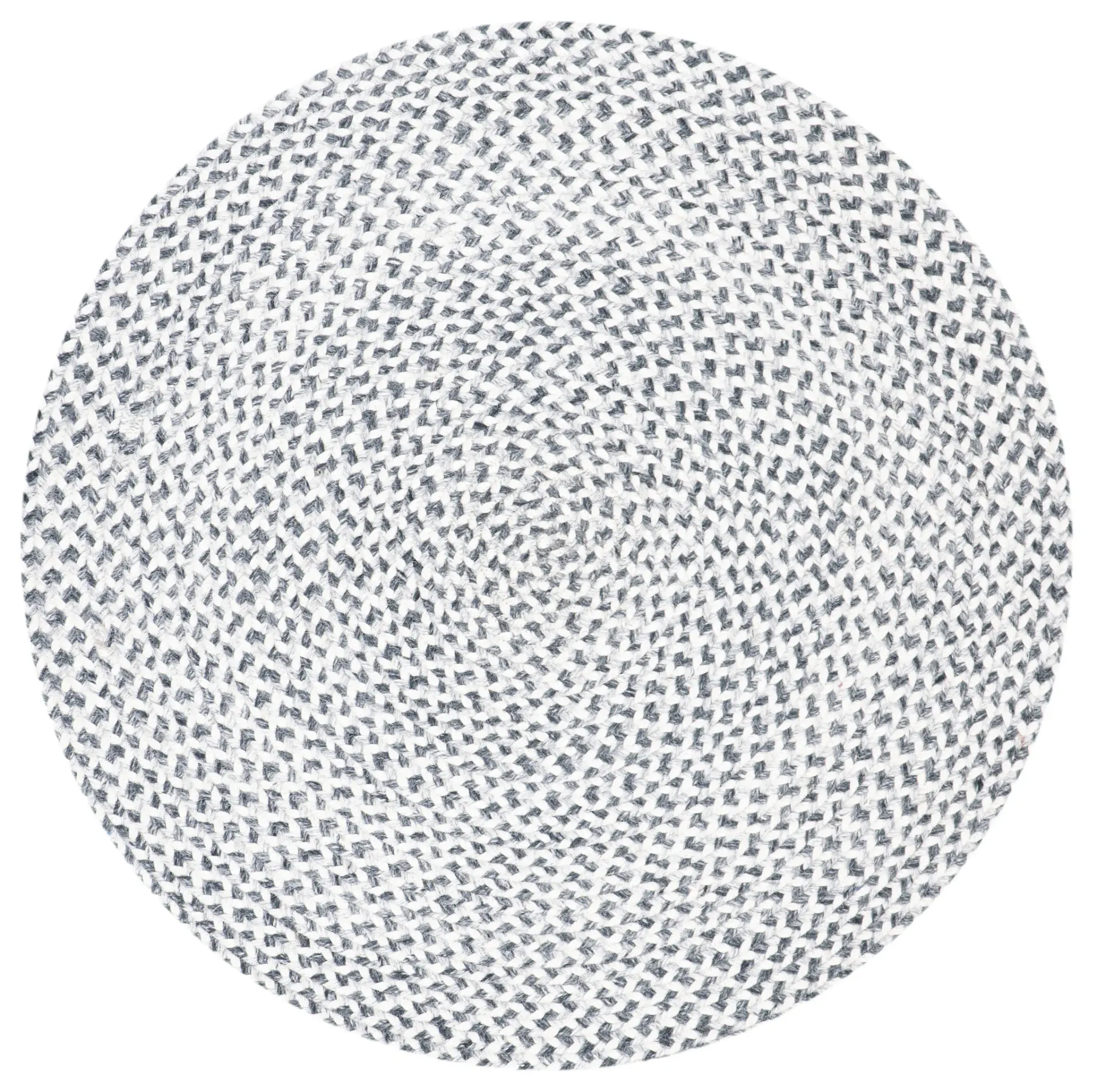 Braided Coastal Flecked Spiral Hand-Woven Rug