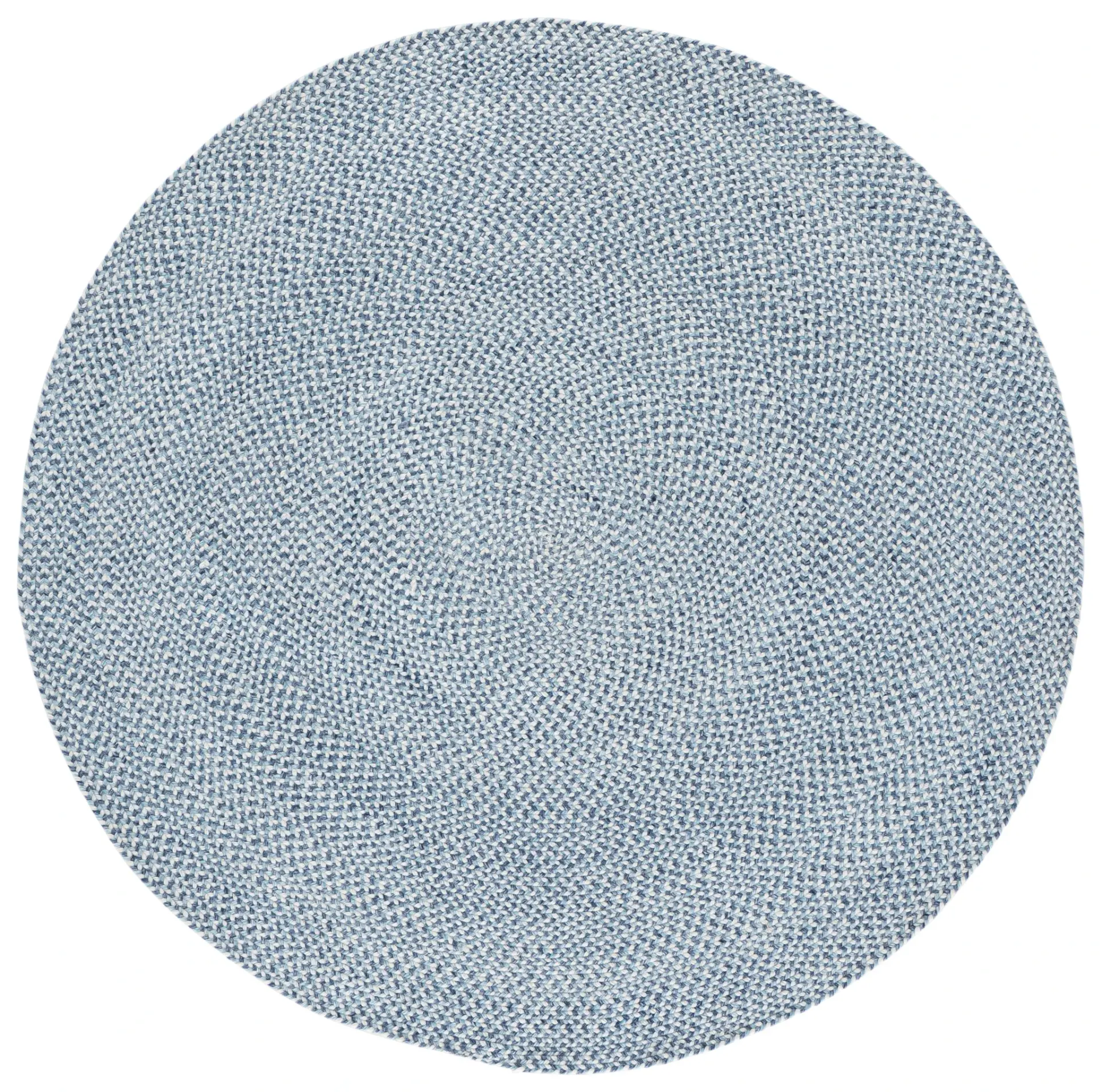 Braided Coastal Flecked Spiral Hand-Woven Rug