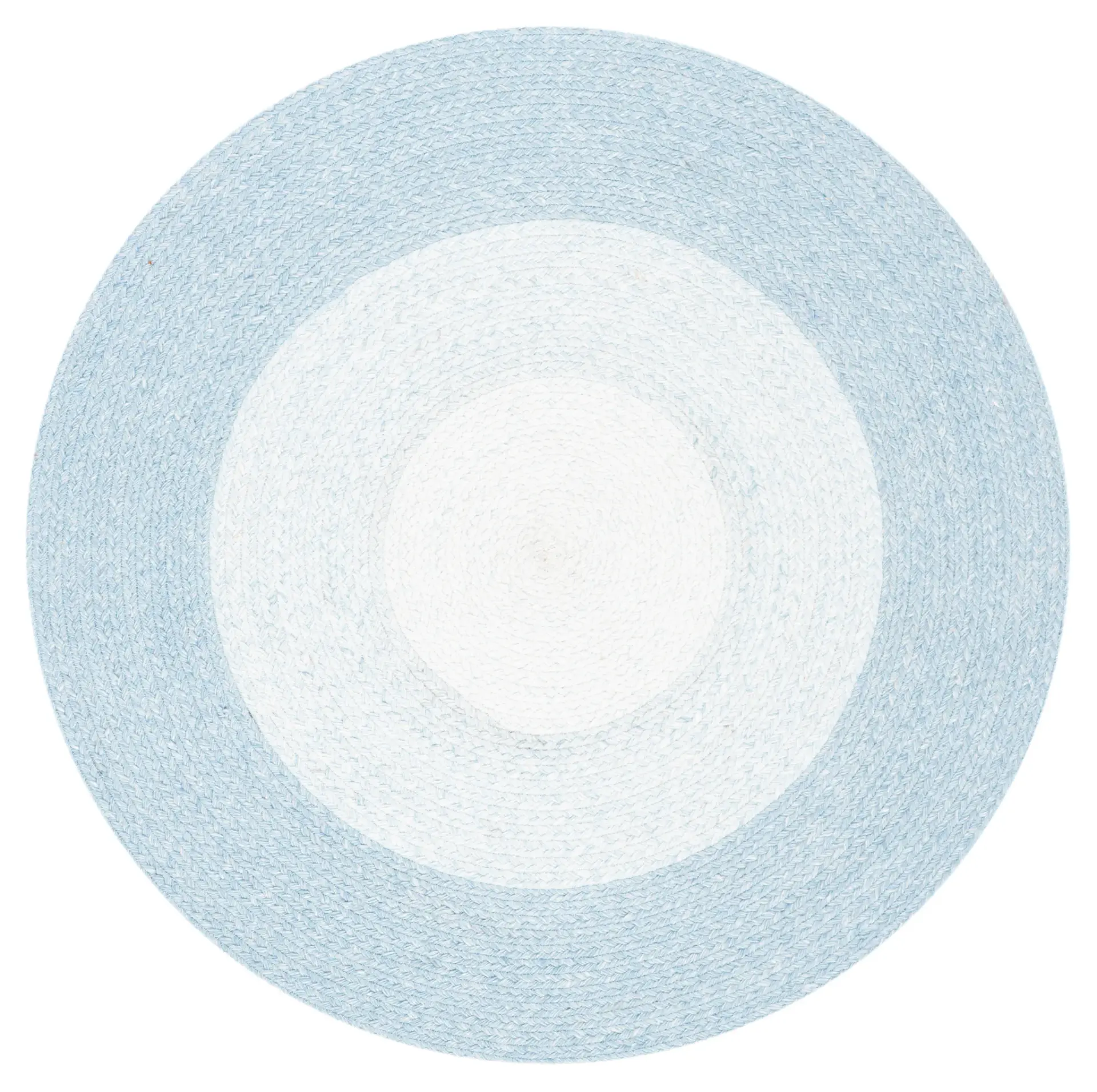 Braided Coastal Concentric Hand-Woven Rug